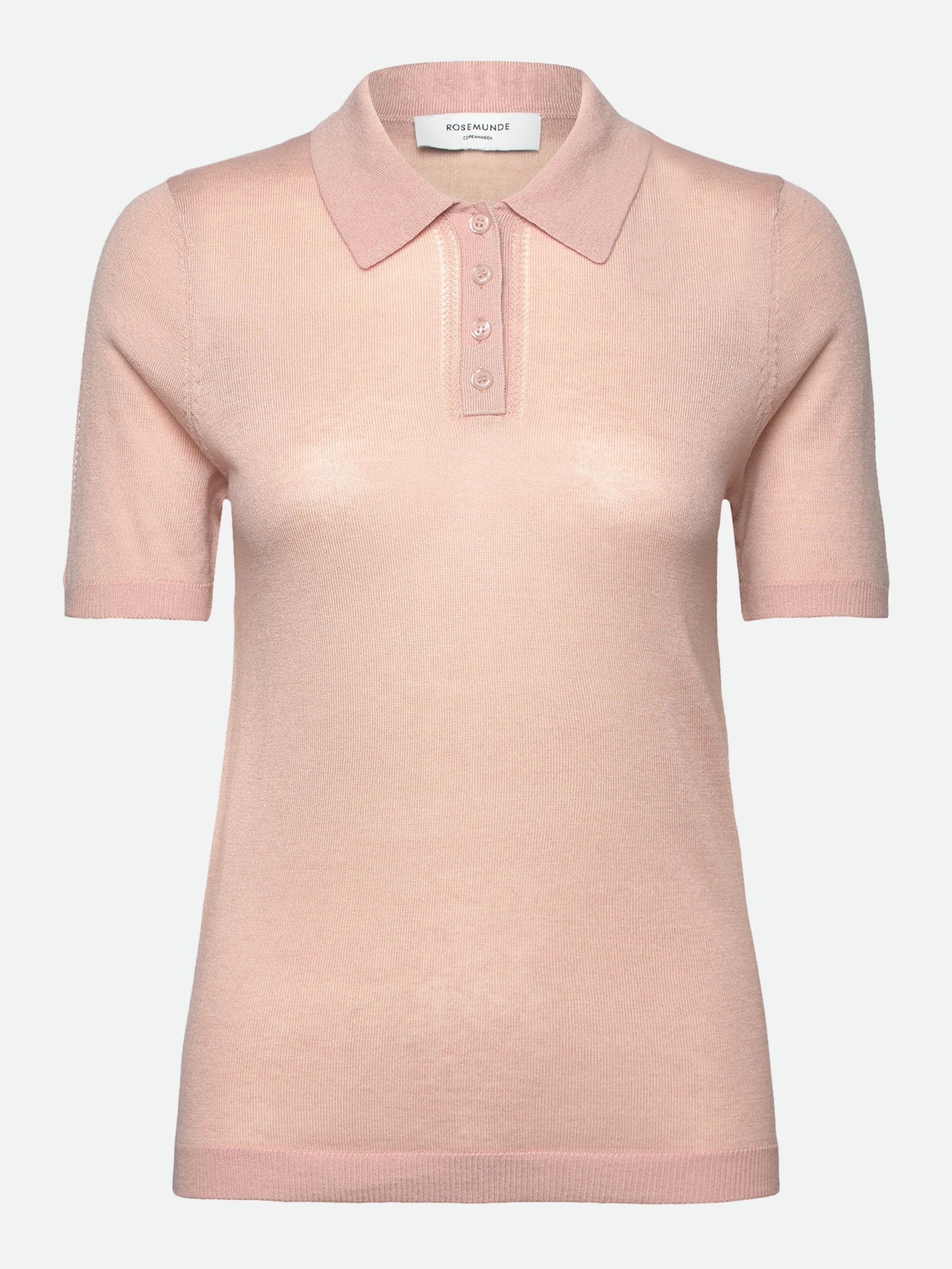 RWSamira Silk SS Polo Pullover PULLOVER Rosemunde Woman XS rose smoke