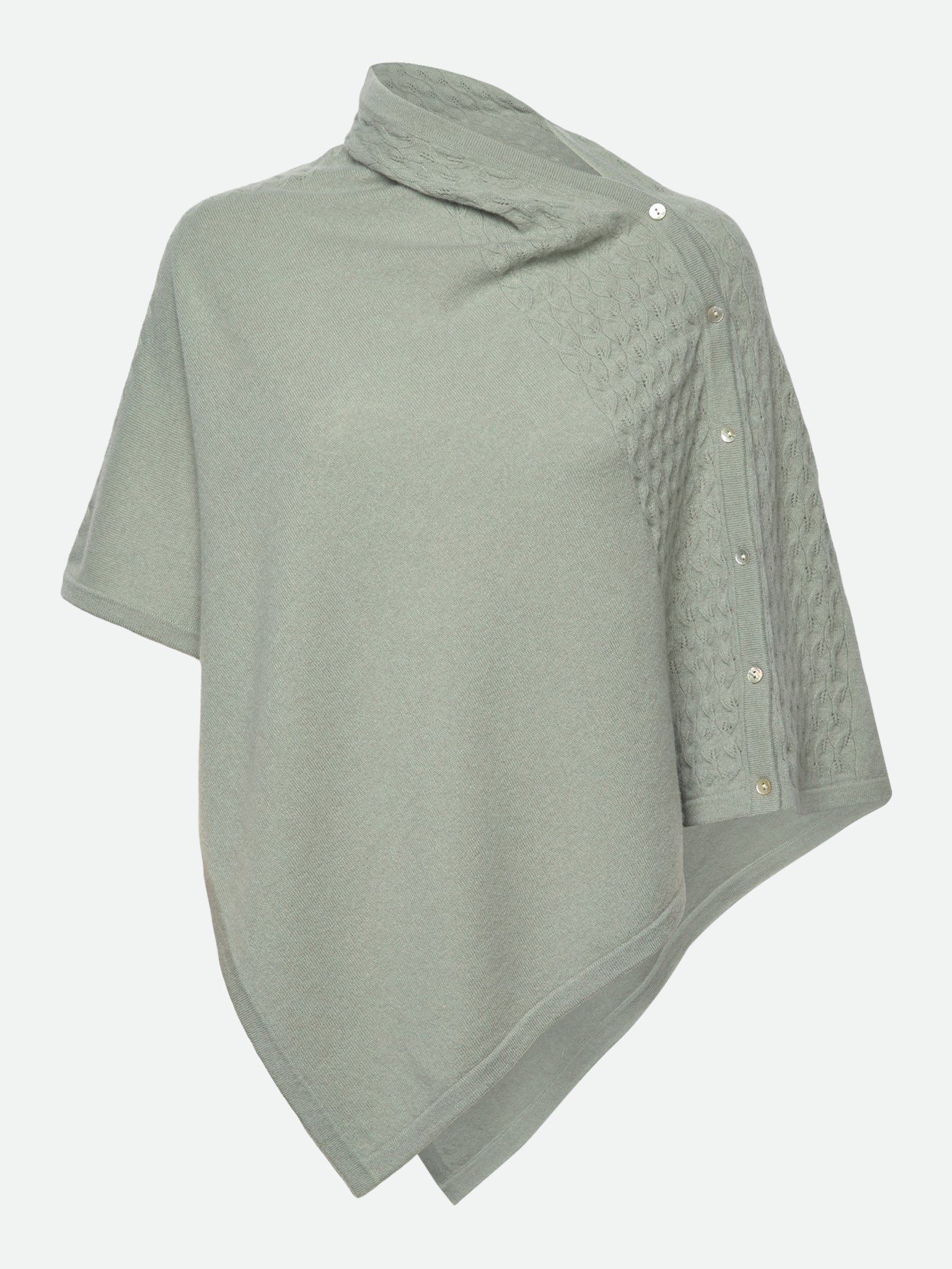 RWLaica Cashmere Pointelle Poncho PONCHO Jiaxing Qianyun USD 0 green milieu