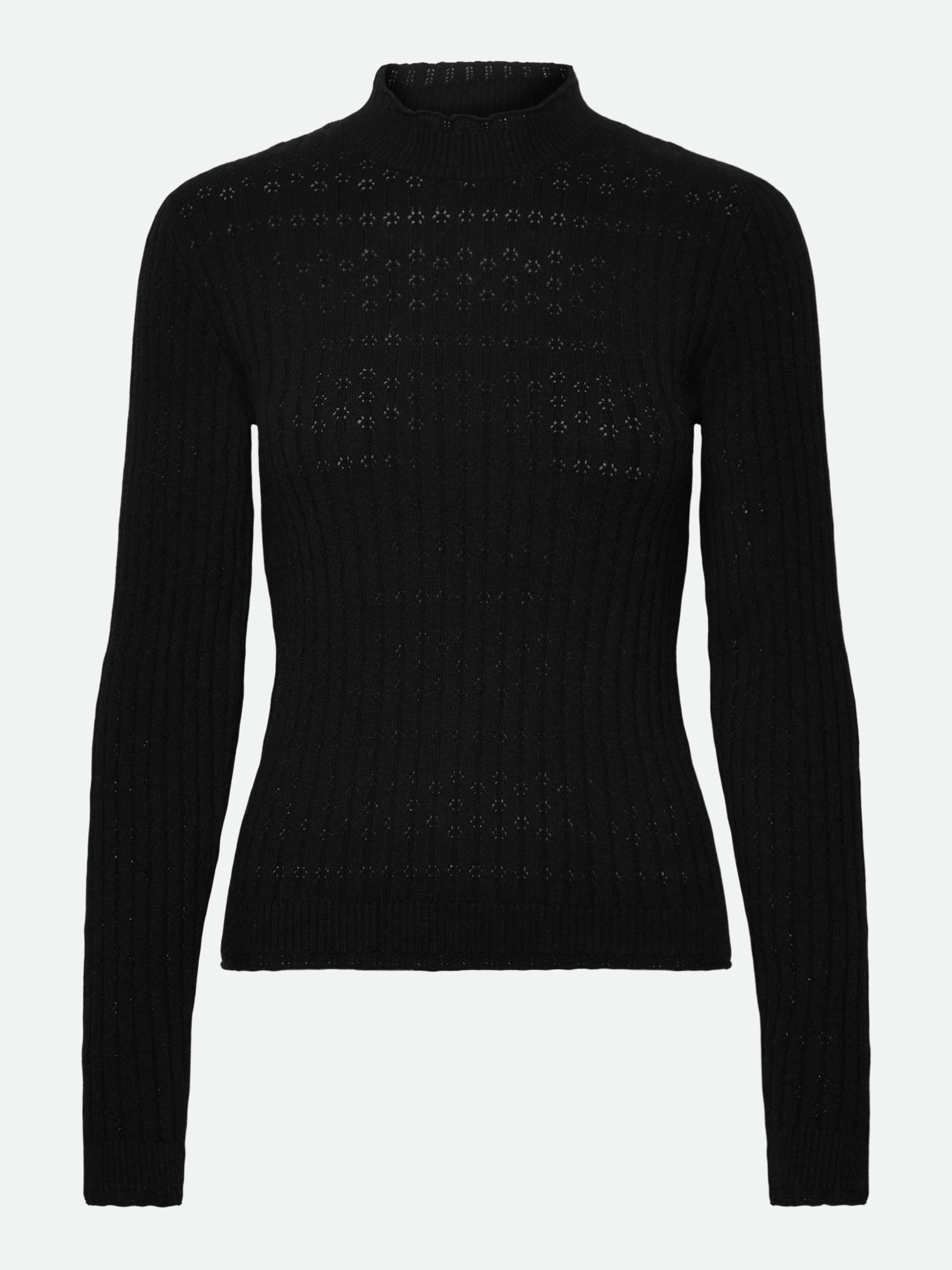 RMWSofia Pointelle LS Pullover PULLOVER Rosemunde Woman XS black