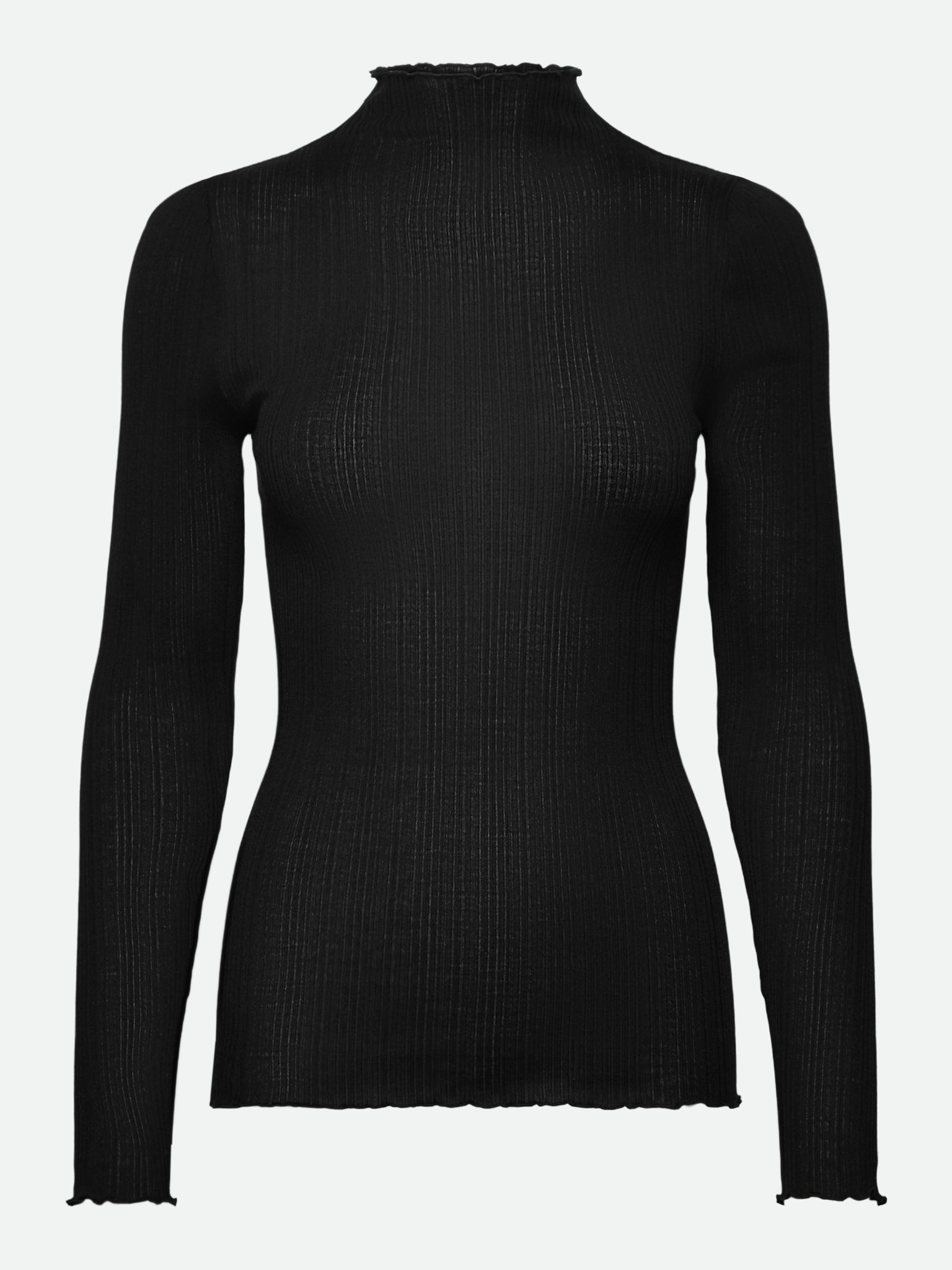 RWElise Wool LS T-neck T-shirt T-SHIRT LS Rosemunde Woman XS black