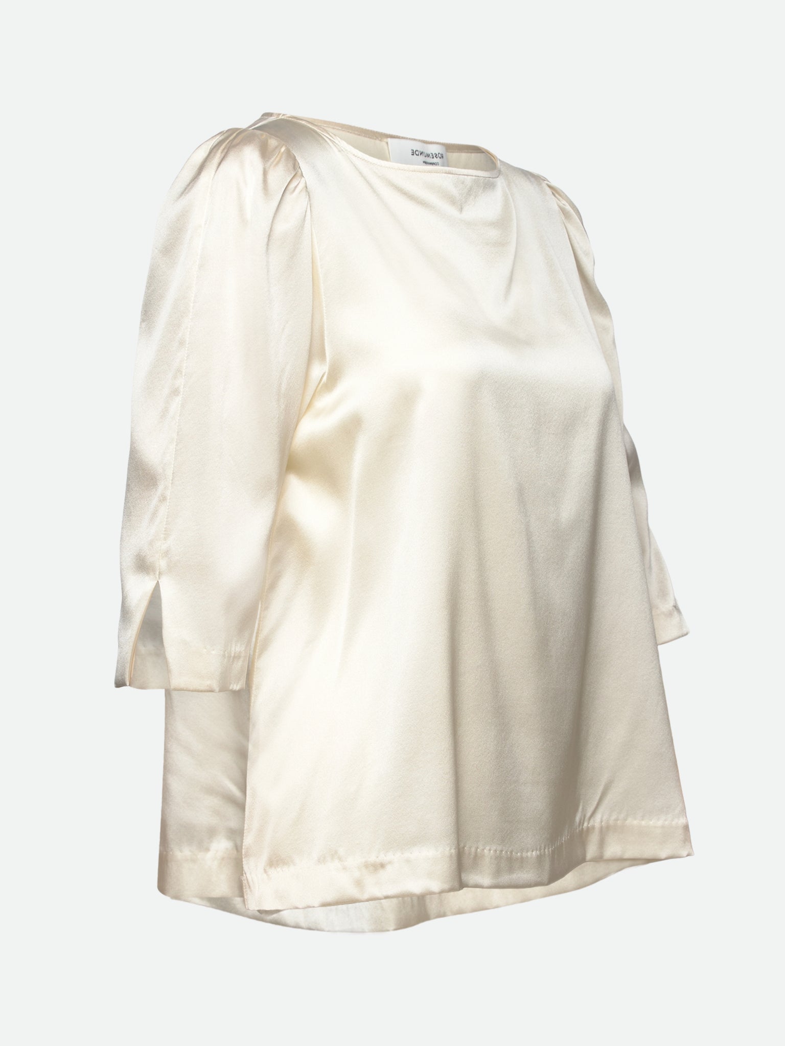 RWJade Silk 3/4 Sleeve Boatneck Blouse