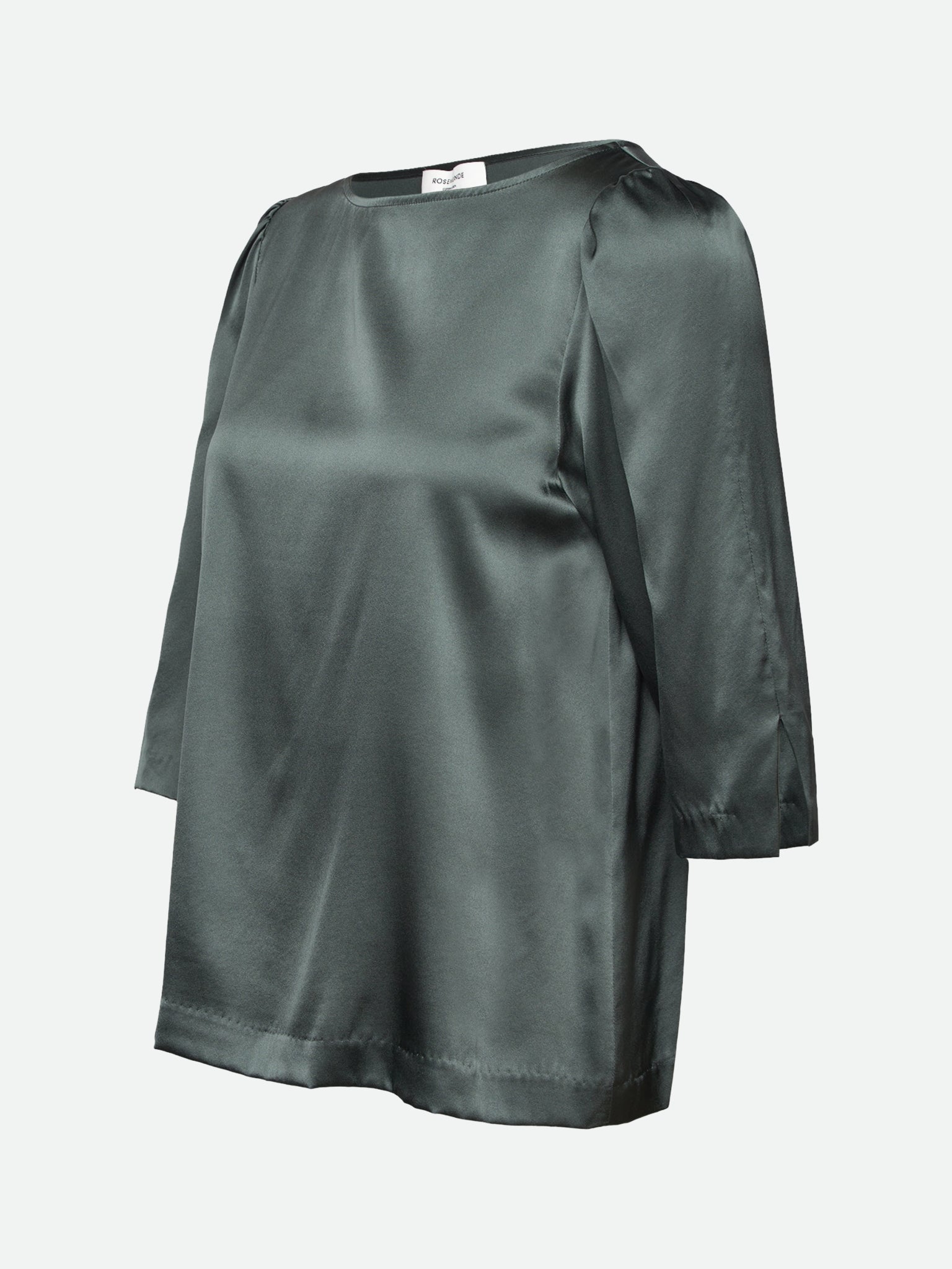 RWJade Silk 3/4 Sleeve Boatneck Blouse