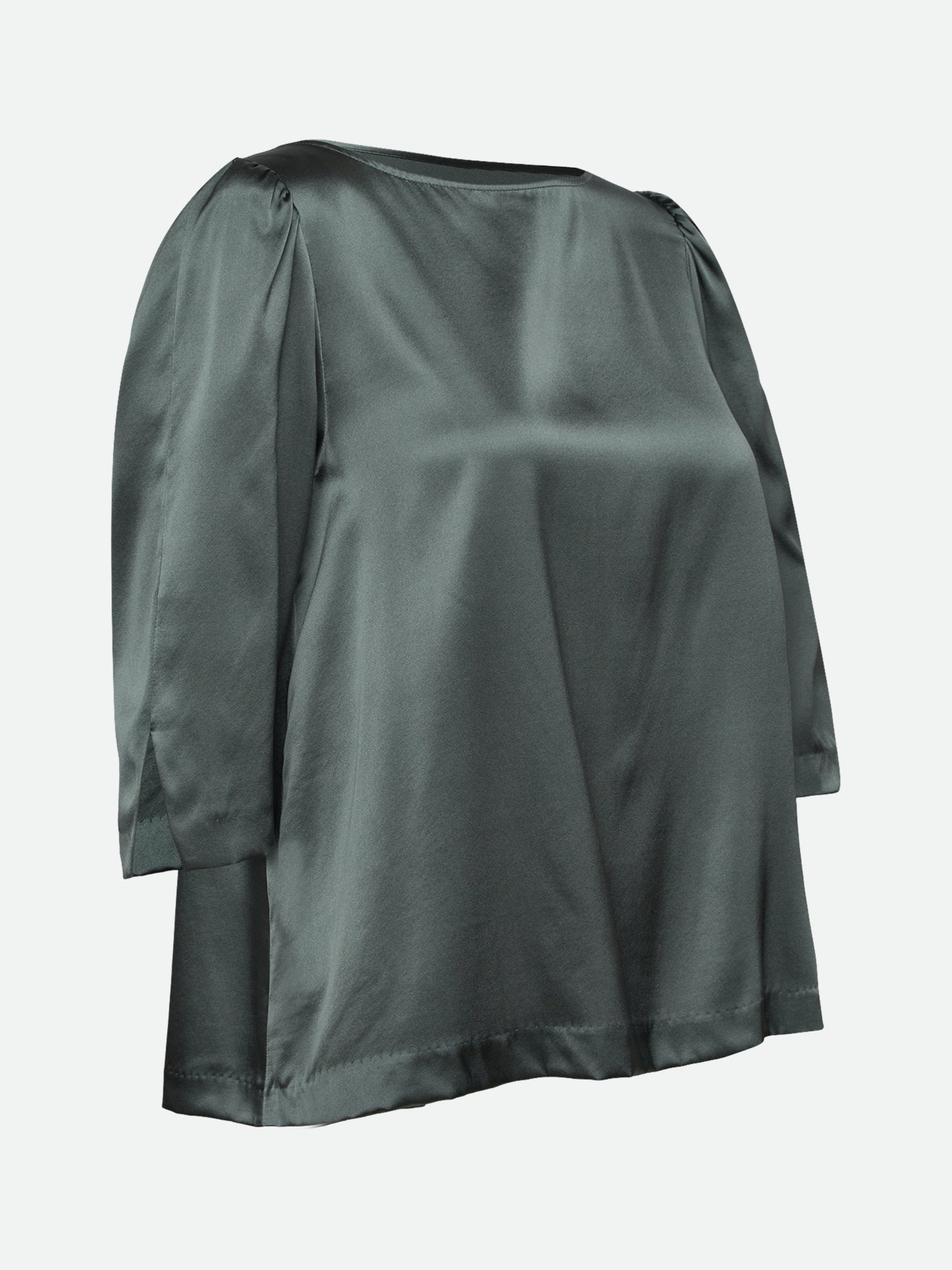 RWJade Silk 3/4 Sleeve Boatneck Blouse