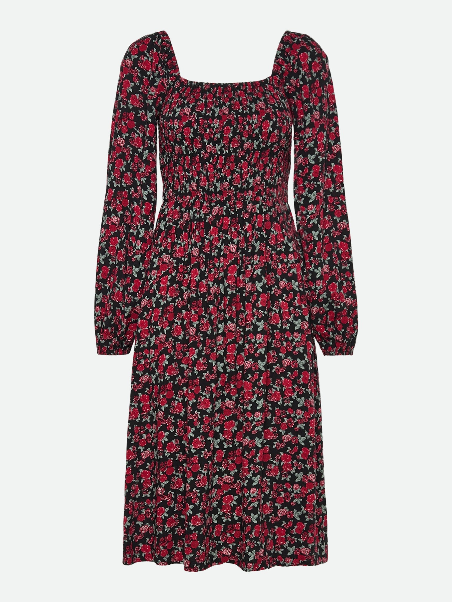 RWElif Long Sleeve Smock Knee Dress