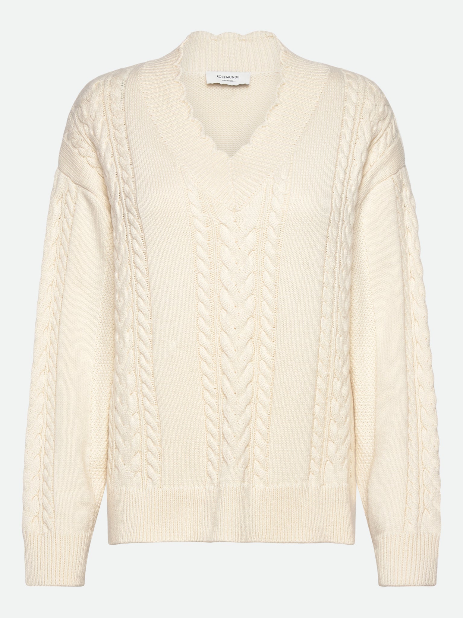 RWAlexa LS Wool Blend V-neck Pullover PULLOVER Rosemunde Woman XS ivory
