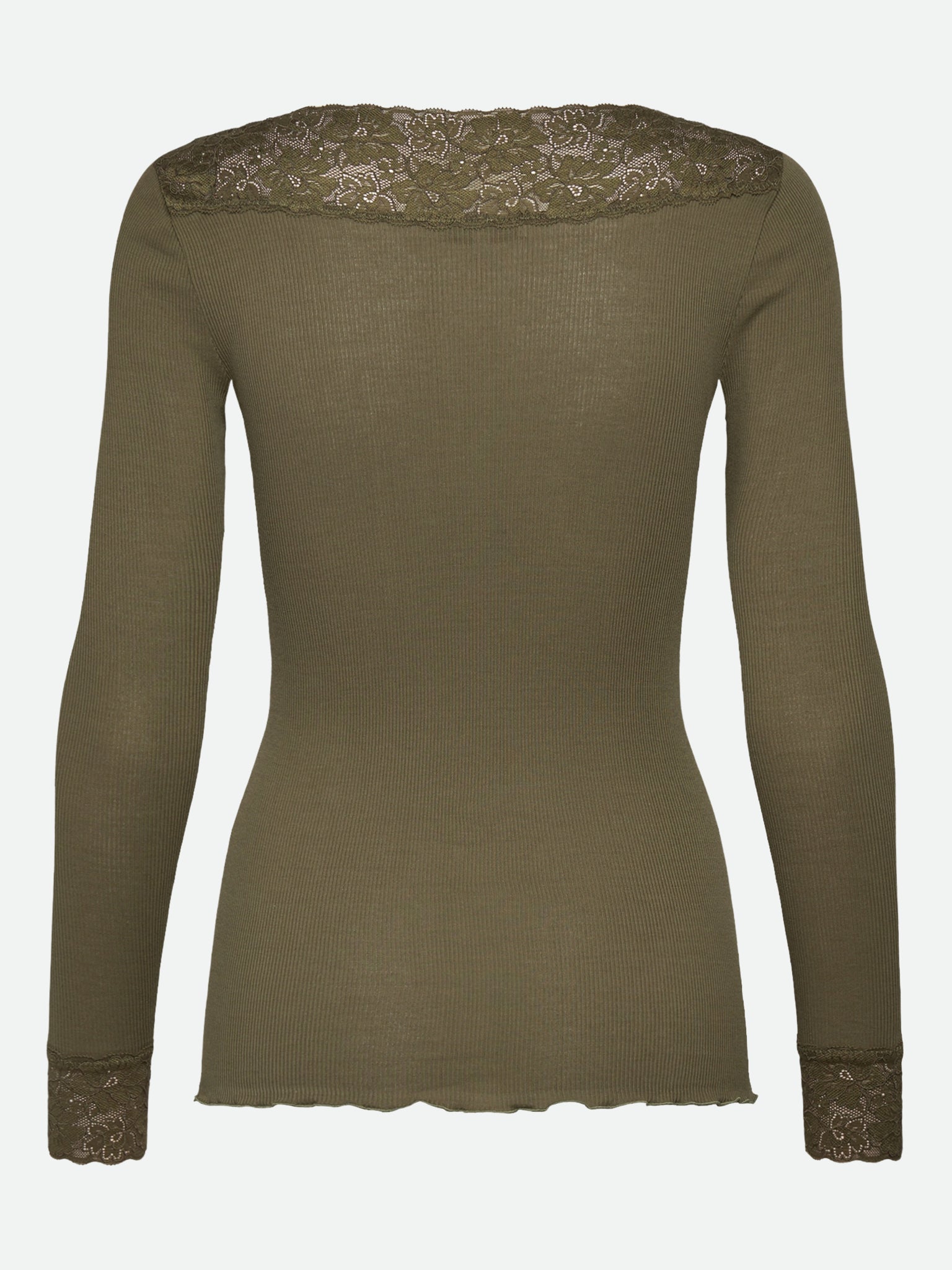 RWBernadine Organic Long sleeve V-neck Lace T-shirt