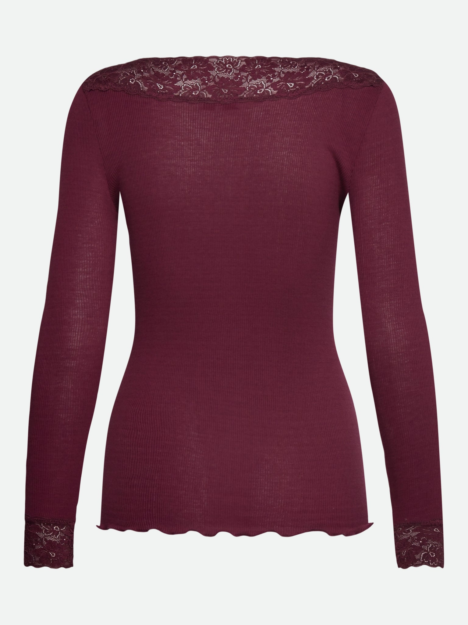 RWBernadine Organic Long sleeve V-neck Lace T-shirt
