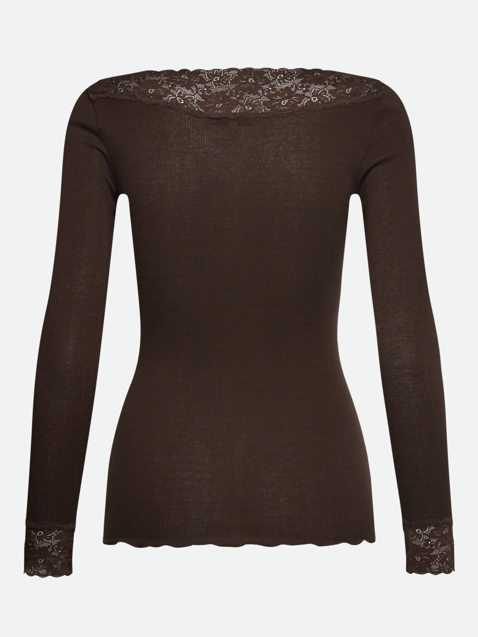 RWBernadine Organic Long sleeve V-neck Lace T-shirt