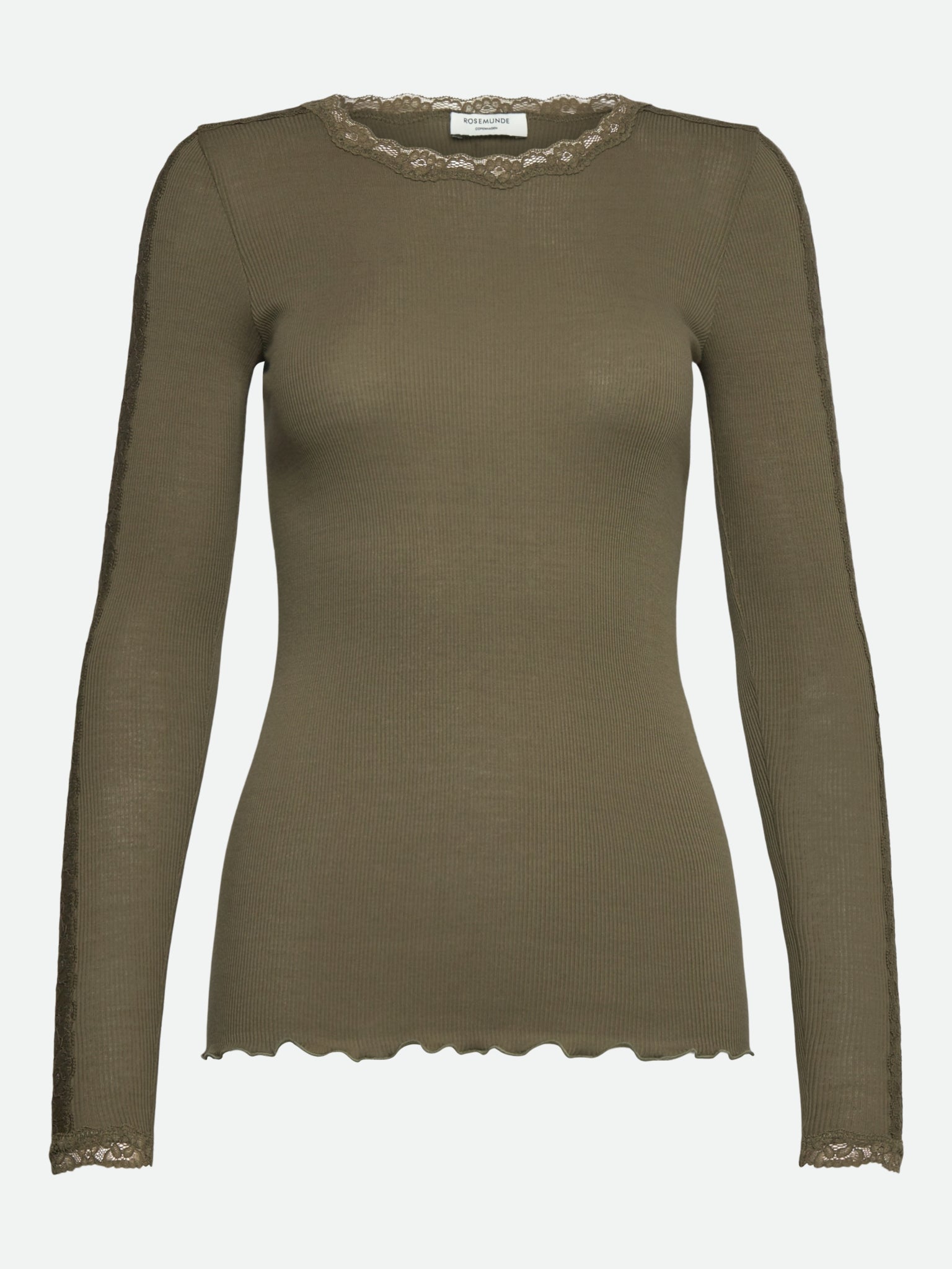 RWBernadine Organic Long Sleeve O-neck Lace T-shirt