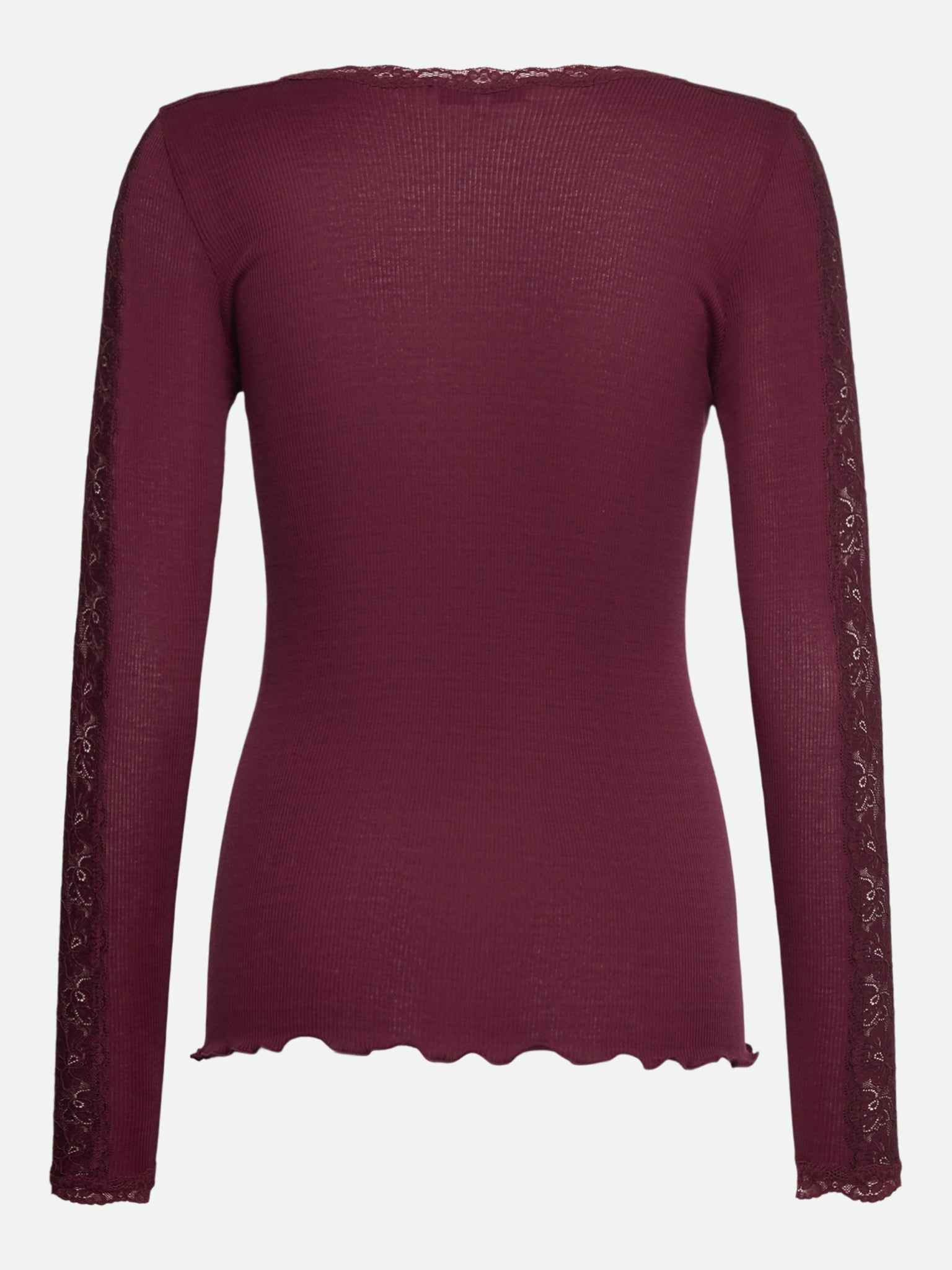 RWBernadine Organic Long Sleeve O-neck Lace T-shirt T-SHIRT LS Rosemunde Woman
