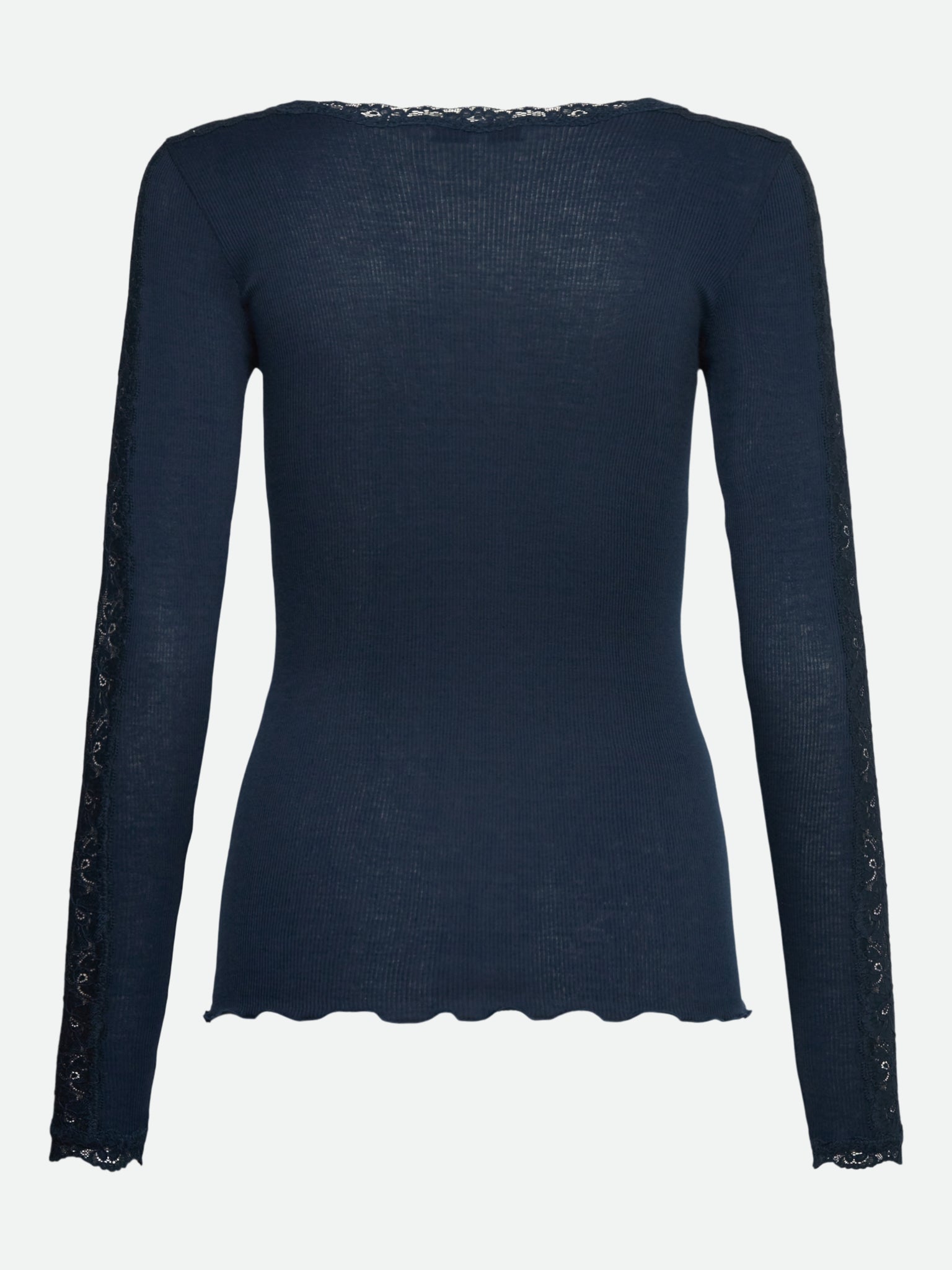 RWBernadine Organic Long Sleeve O-neck Lace T-shirt