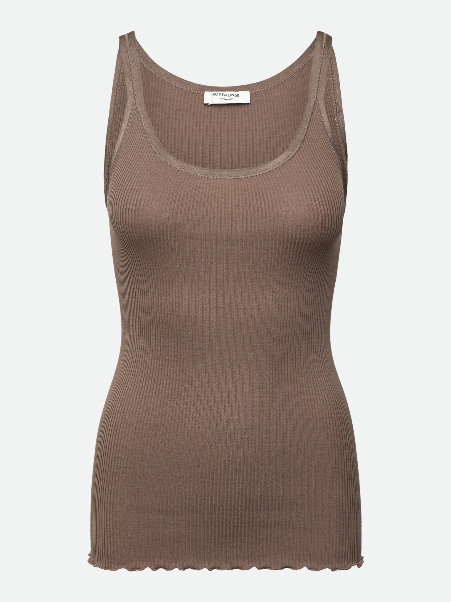 RWBelle zijden top met U-hals en elastische bandjes