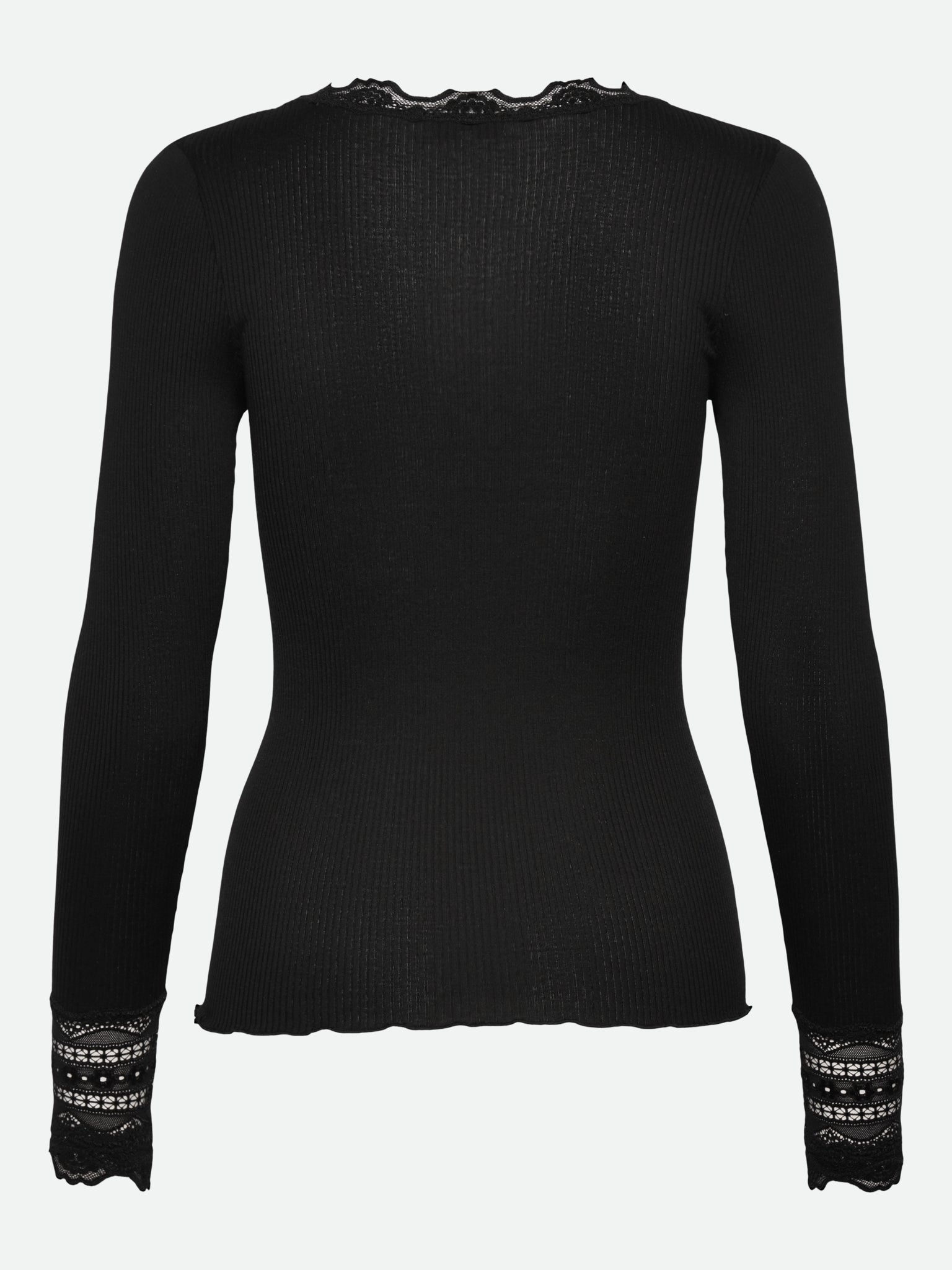 RWBenita Silk LS O-neck Lace T-shirt