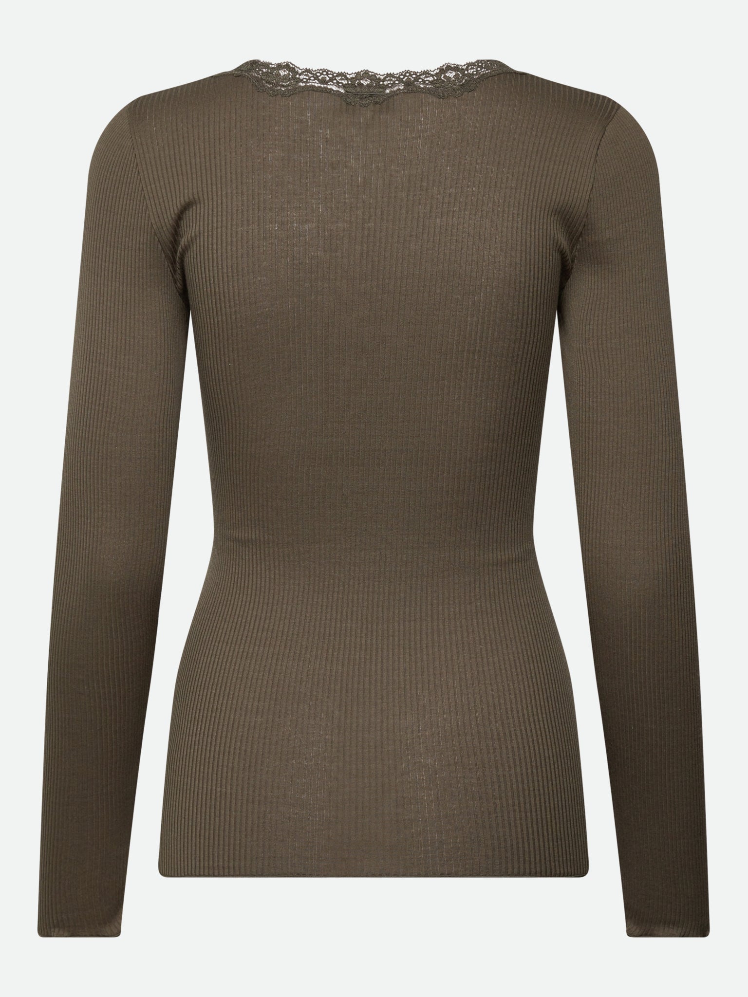 RWBabette Silk Long Sleeve U-neck Lace T-shirt