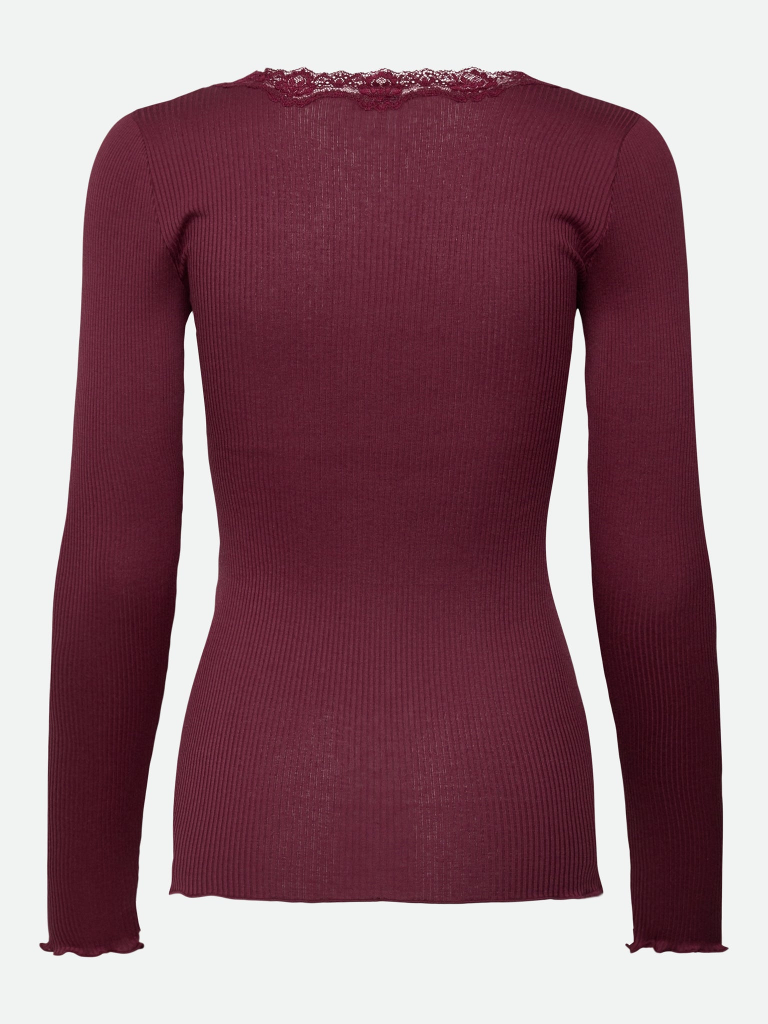 RWBabette Silk Long Sleeve U-neck Lace T-shirt