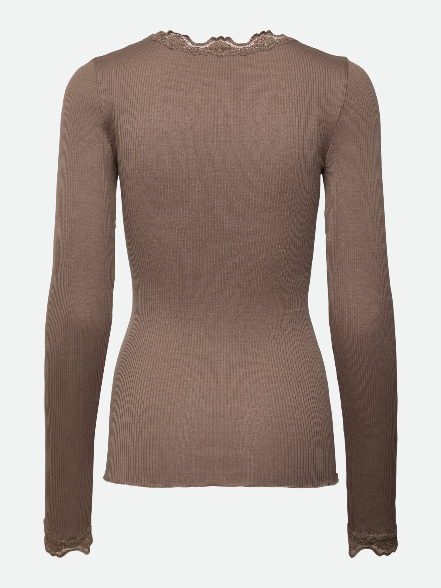 RWBabette zijden T-shirt met lange mouwen en kant