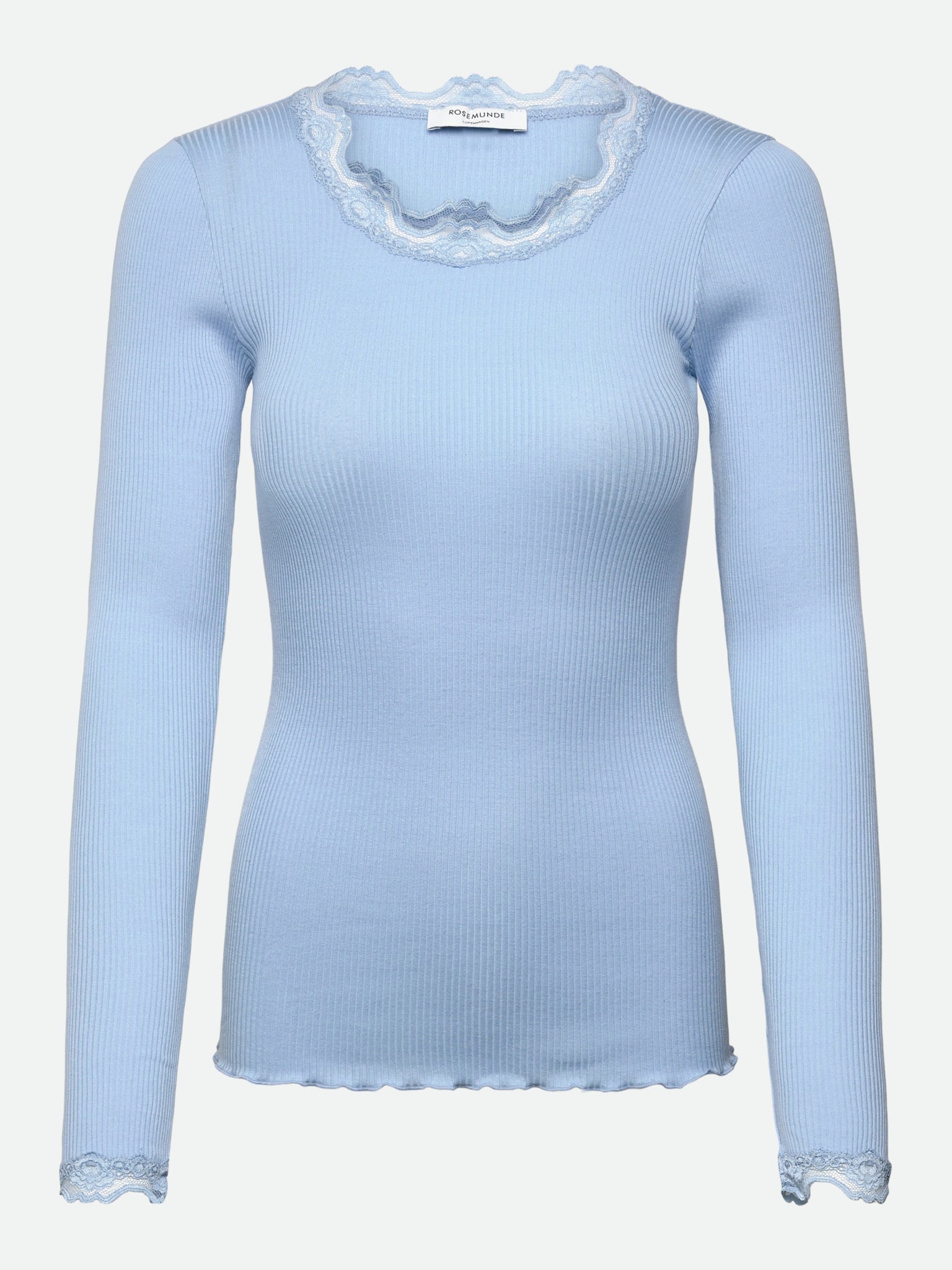 RWBabette zijden T-shirt met lange mouwen en kant