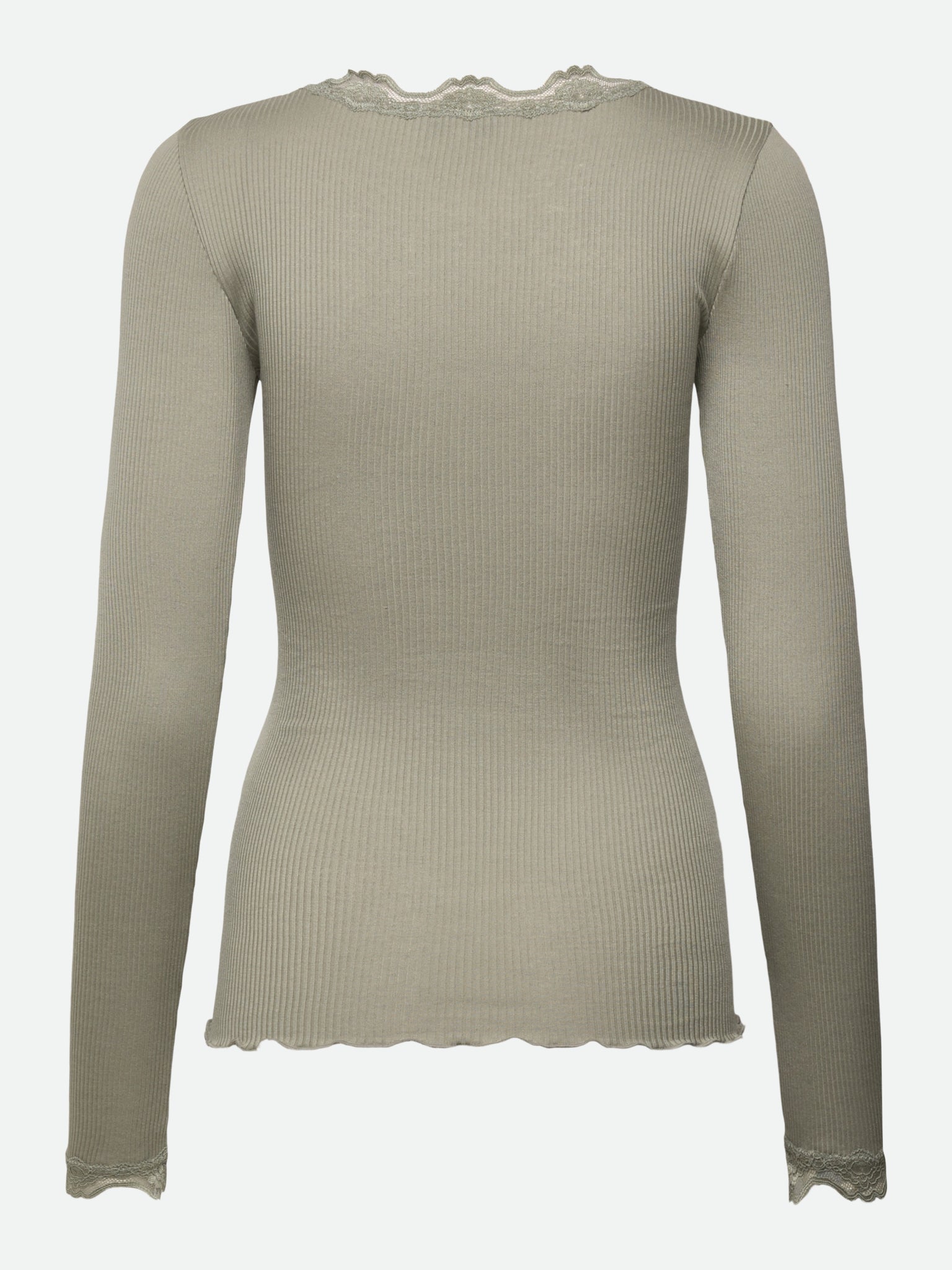 RWBabette zijden T-shirt met lange mouwen en kant