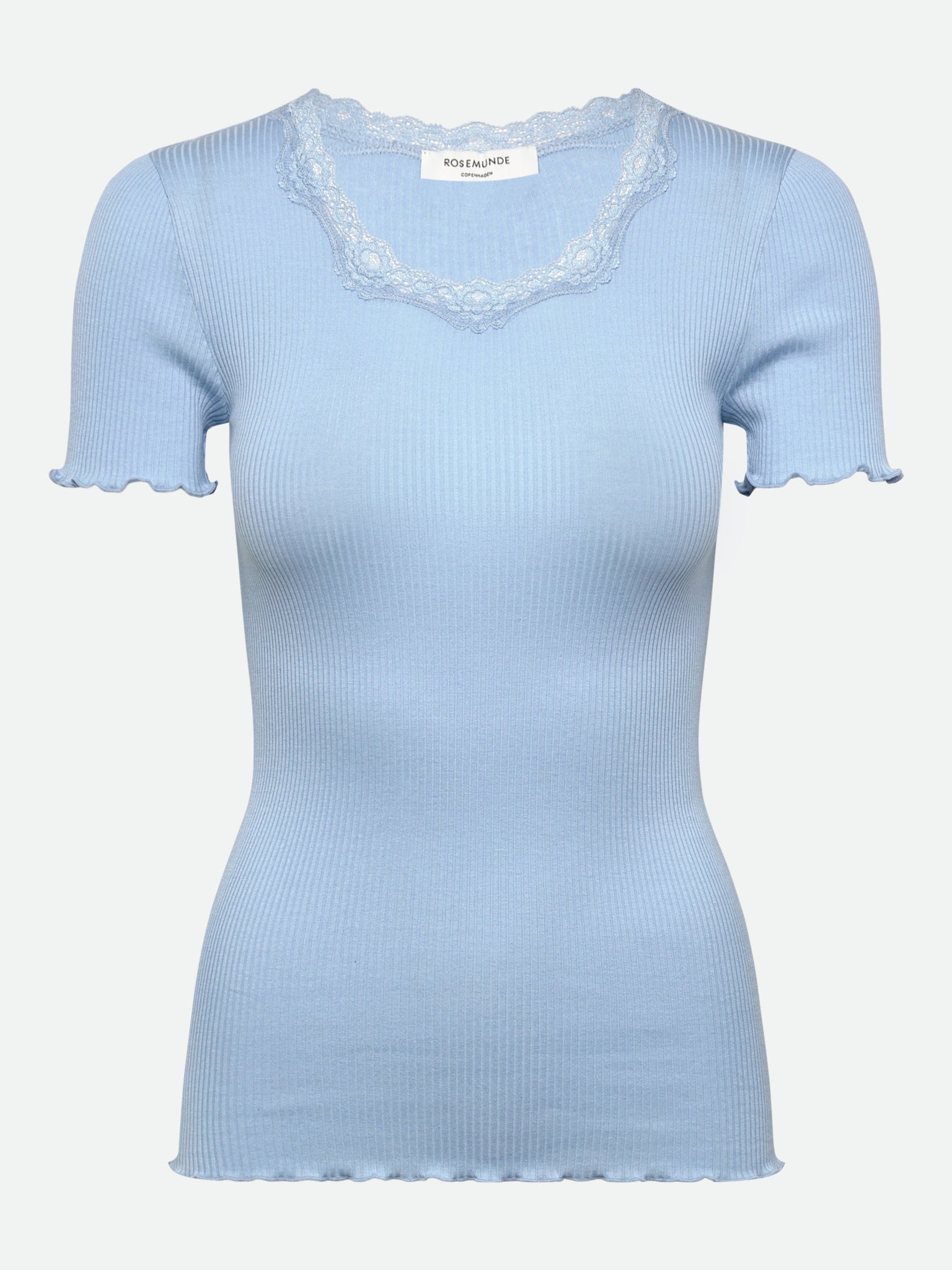 RWBeatha zijden T-shirt met korte mouwen en kant
