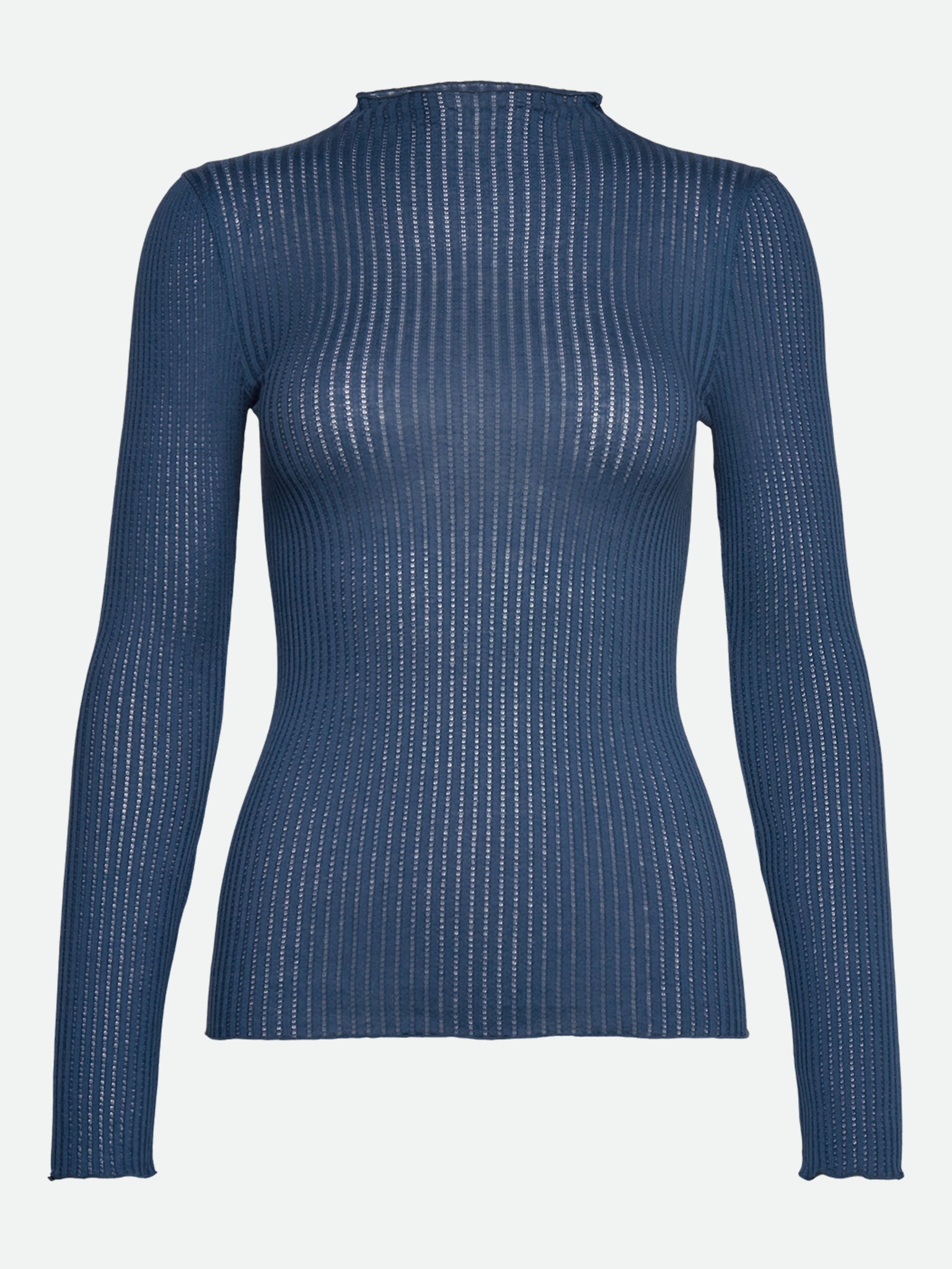 RWBelize Silk Long Sleeve T-neck T-shirt T-SHIRT LS Rosemunde Woman XS dark denim