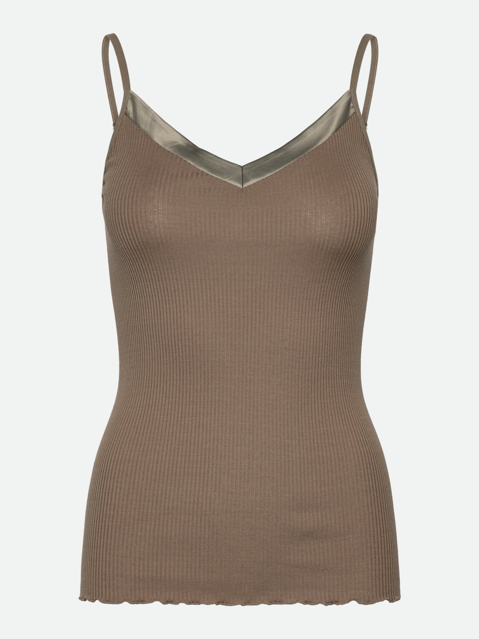 RWBeatha Silk SL Strap Satin Tape Top TOP Rosemunde Woman XS walnut