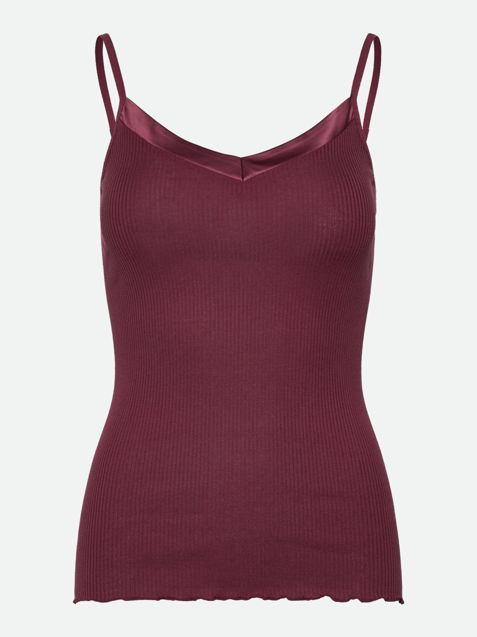 RWBeatha Silk SL Strap Satin Tape Top TOP Rosemunde Woman XS Windsor wine