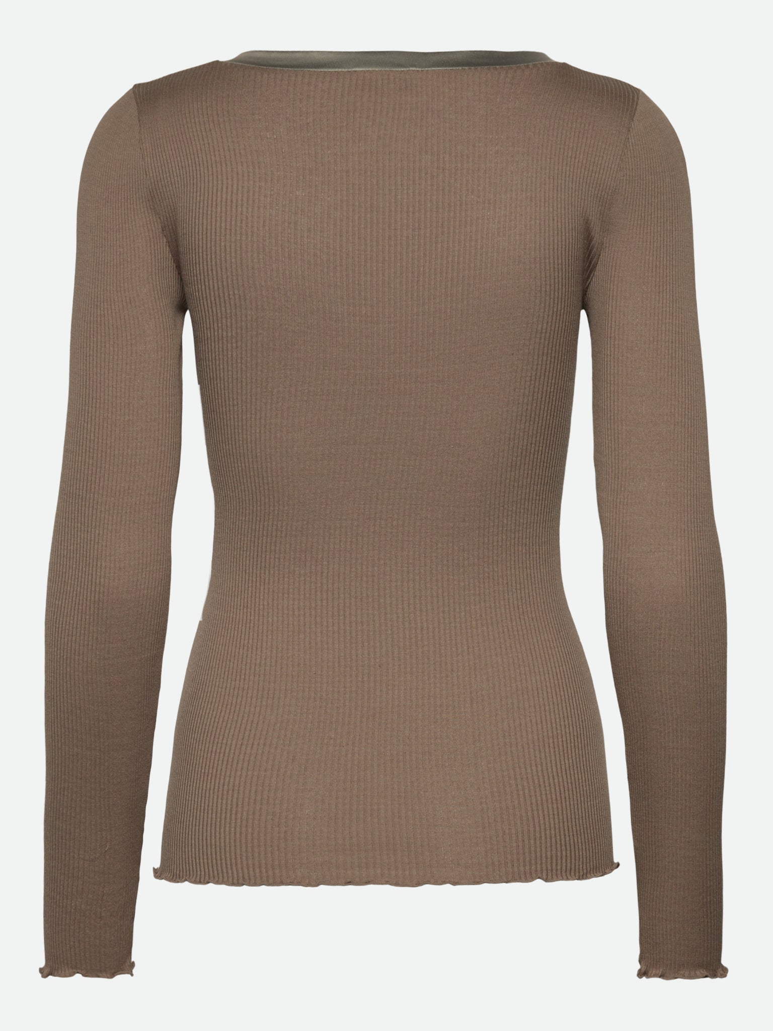 RWBeatha Silk V-Neck longsleeve Satin Tape T-shirt T-SHIRT LS Rosemunde Woman