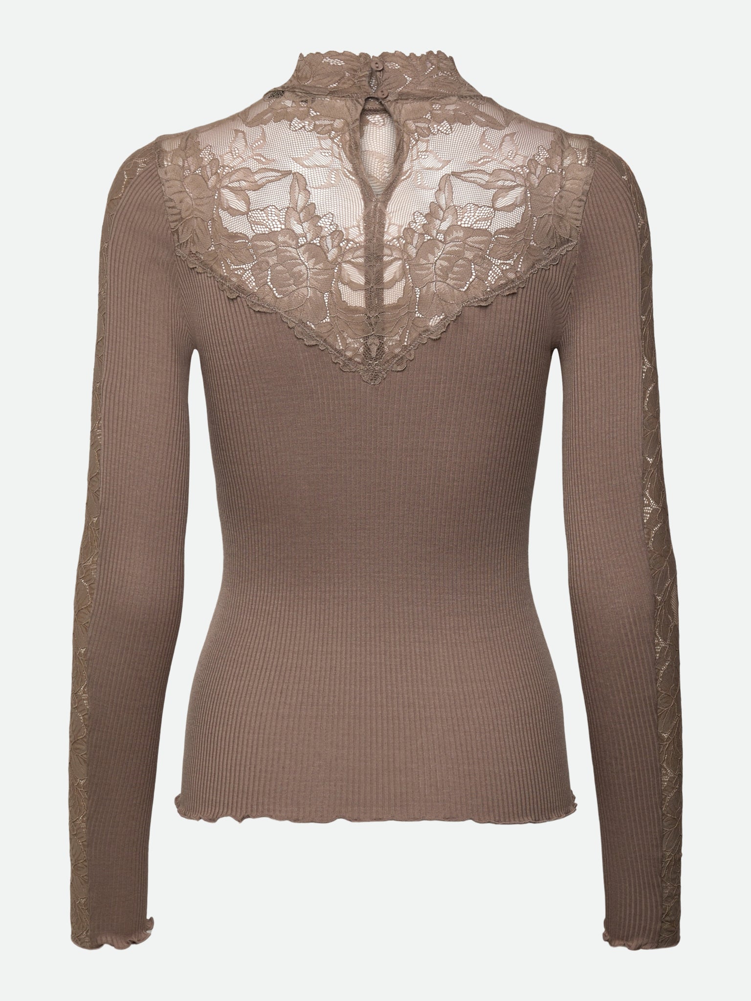 RWBeatha Silk Long Sleeve Lace T-neck T-shirt T-SHIRT LS Rosemunde Woman