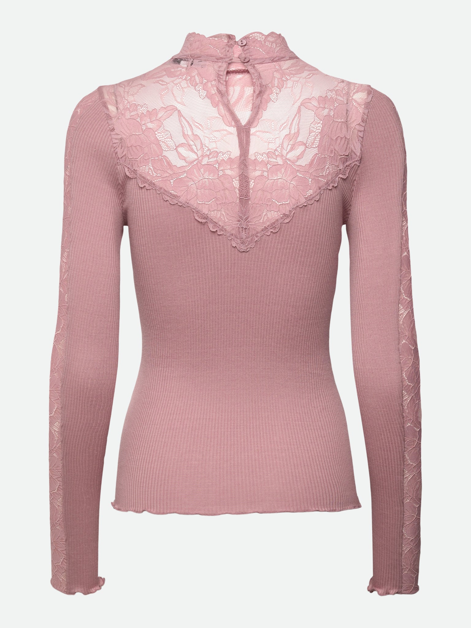RWBeatha Silk Long Sleeve Lace T-neck T-shirt T-SHIRT LS Rosemunde Woman