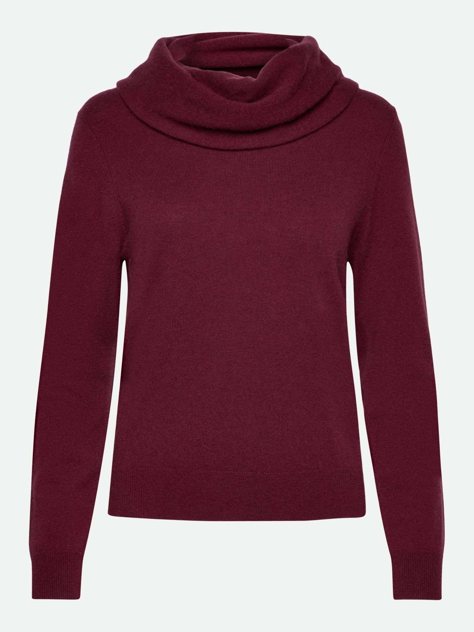 RWLaica Cashmere Long Sleeve Waterfall Collar Pullover PULLOVER Rosemunde Woman XS Windsor wine
