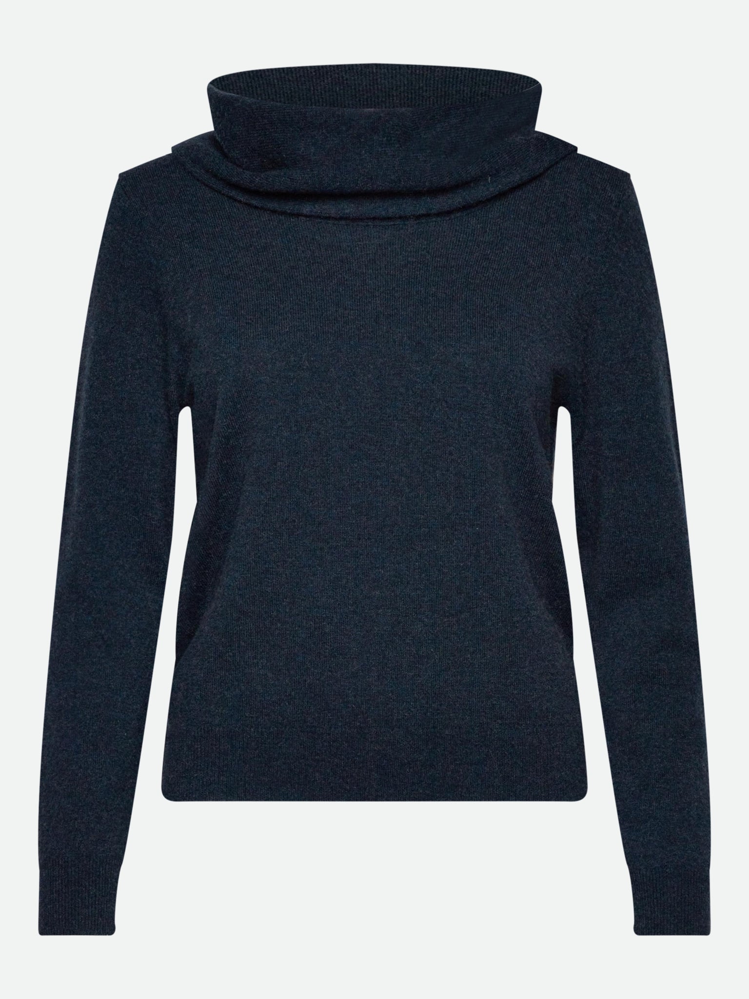 RWLaica Cashmere Long Sleeve Waterfall Collar Pullover PULLOVER Rosemunde Woman XS dark navy melange