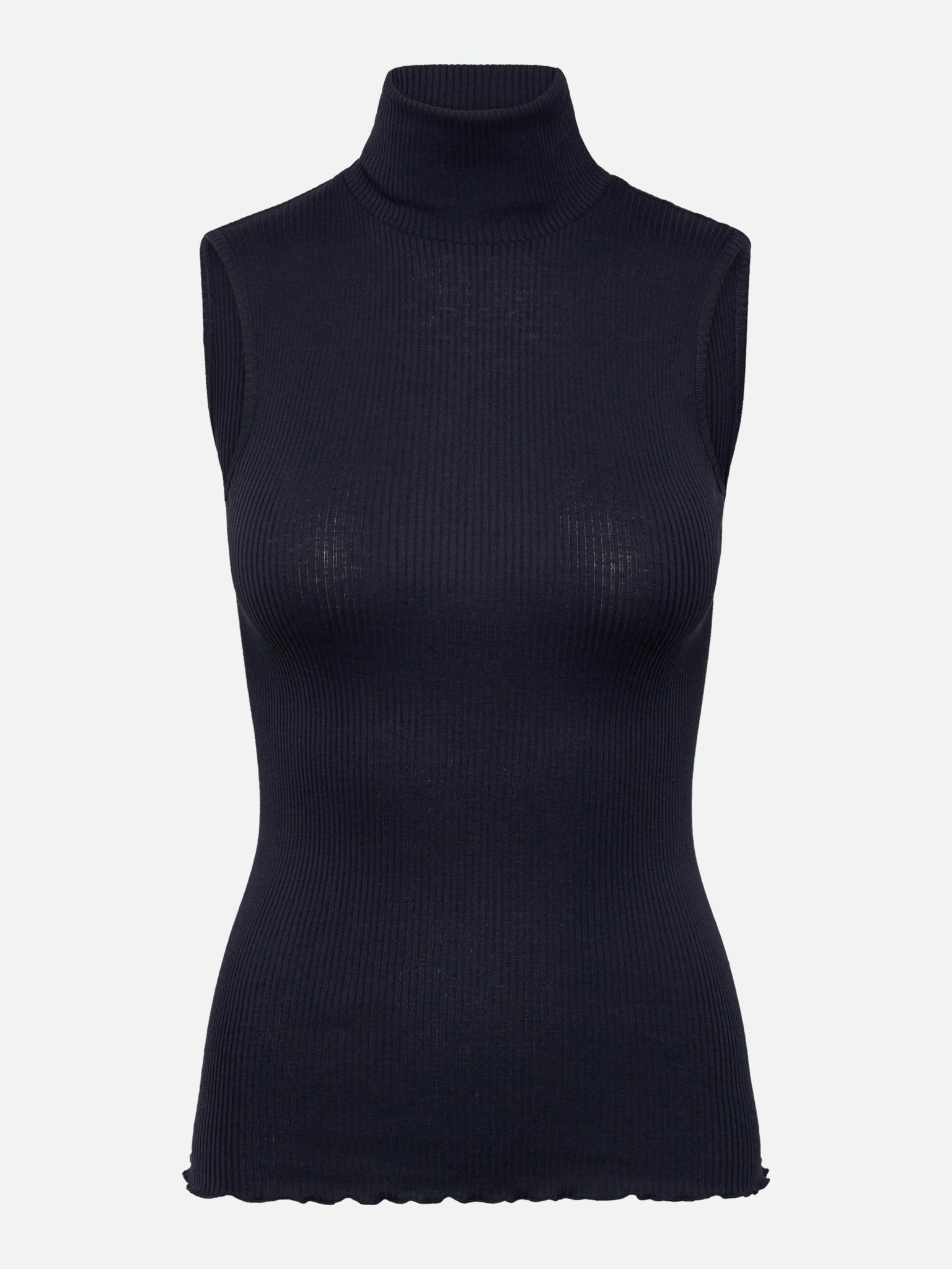 RWBeatha Silk Sleeveless Rollneck Top TOP Rosemunde Woman XS navy