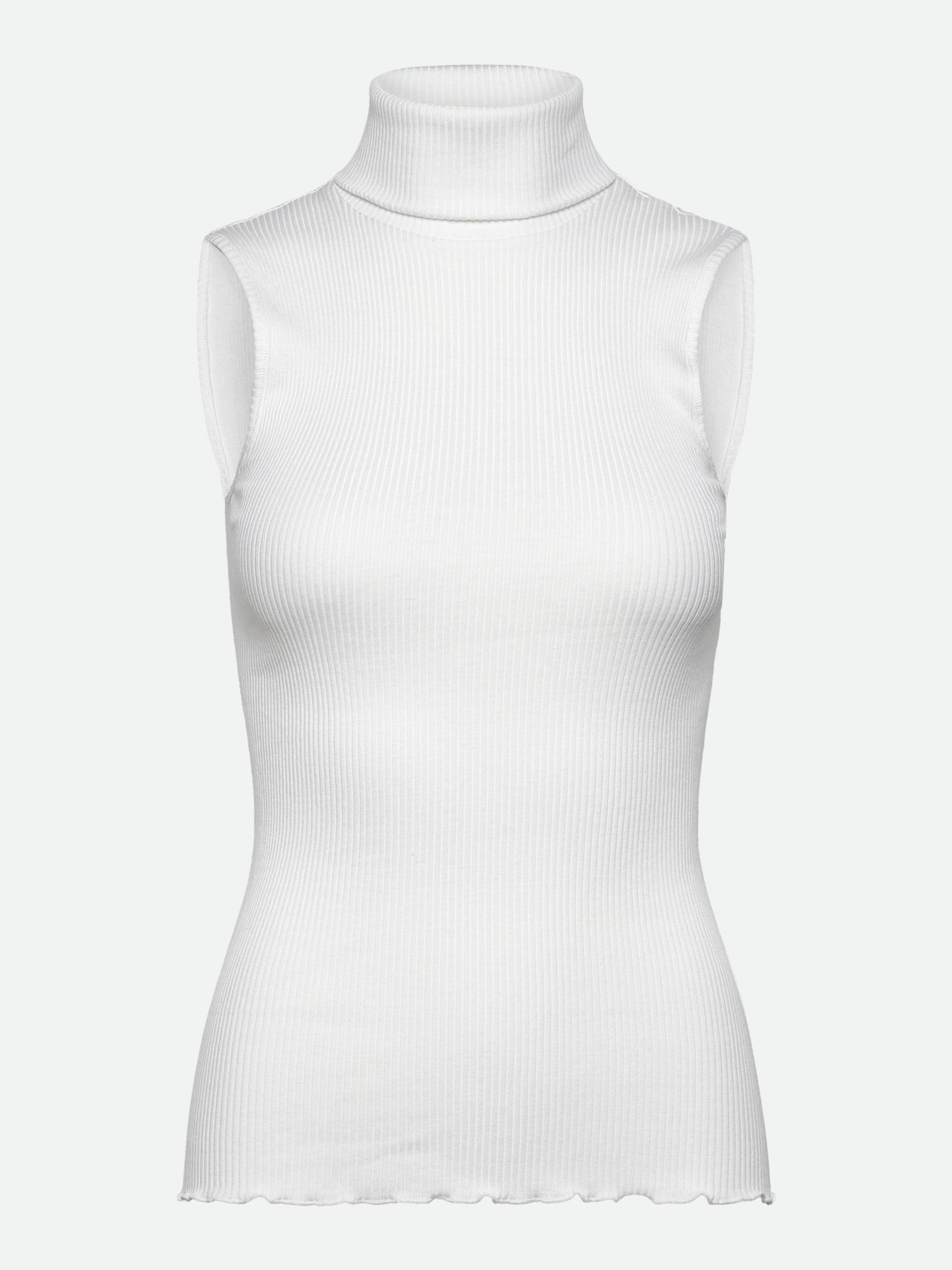 RWBeatha Silk Sleeveless Rollneck Top TOP Rosemunde Woman XS new white