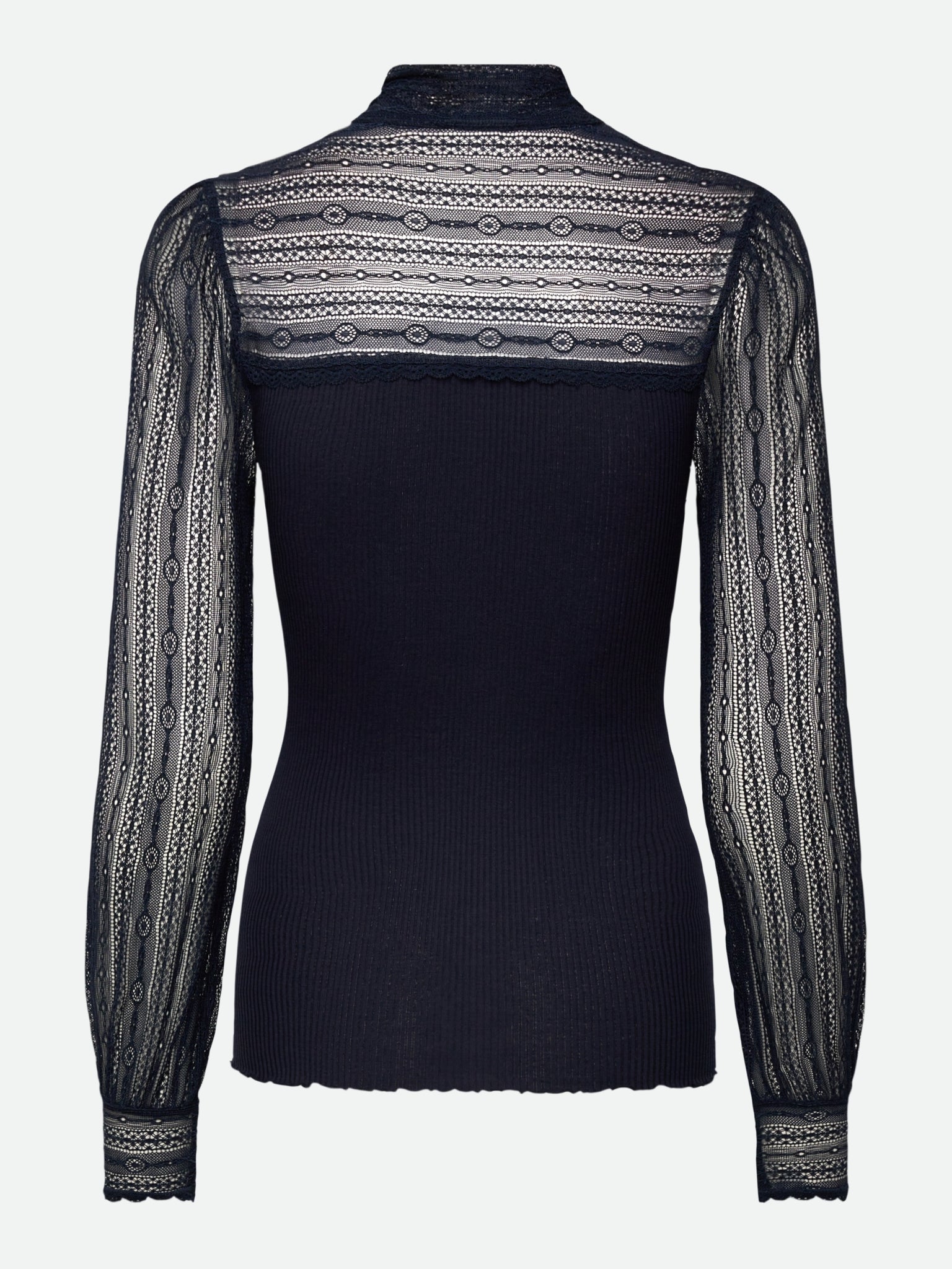RWBeatha Silk Full lace Bow Long sleeve T-shirt T-SHIRT LS Rosemunde Woman