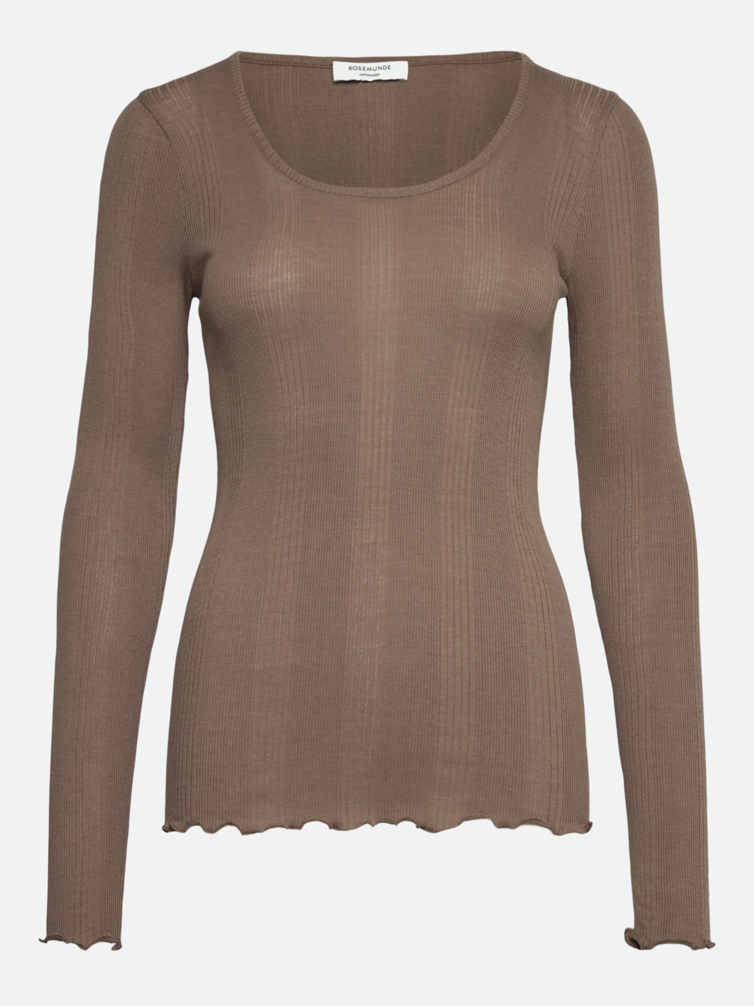 RWBay Long sleeve U-Neck Blouse T-SHIRT LS Rosemunde Woman XS walnut