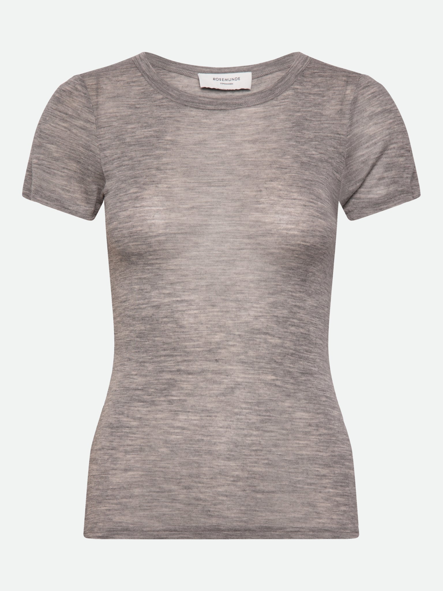 RWSara Cashmere Blend Capsleeve T-shirt T-SHIRT SS Rosemunde Woman XS light grey melange