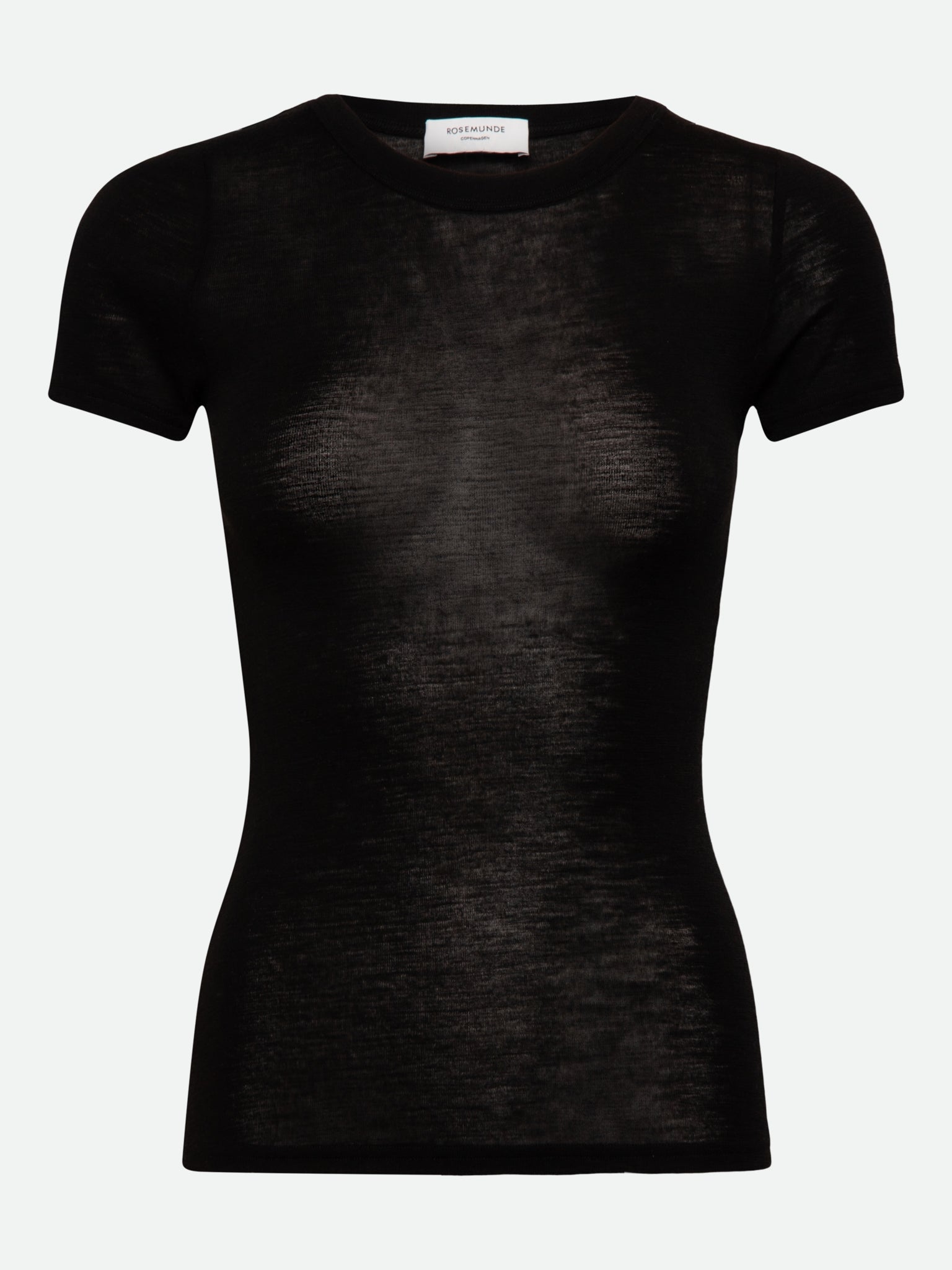 RWSara Cashmere Blend Capsleeve T-shirt T-SHIRT SS Rosemunde Woman XS black