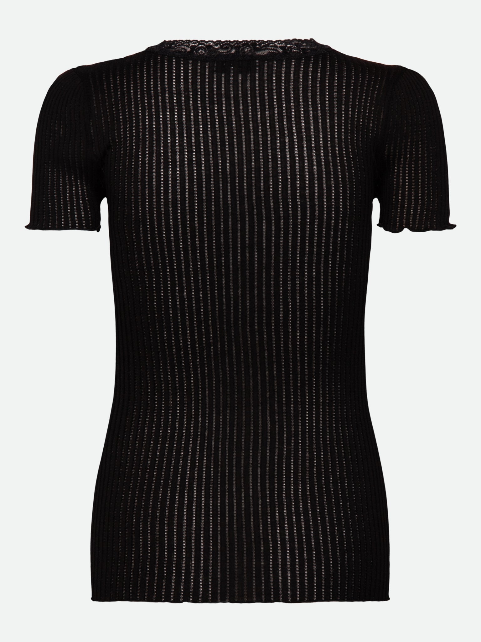 RWBelize Silk Short Sleeve O-neck Lace T-shirt T-SHIRT SS Rosemunde Woman