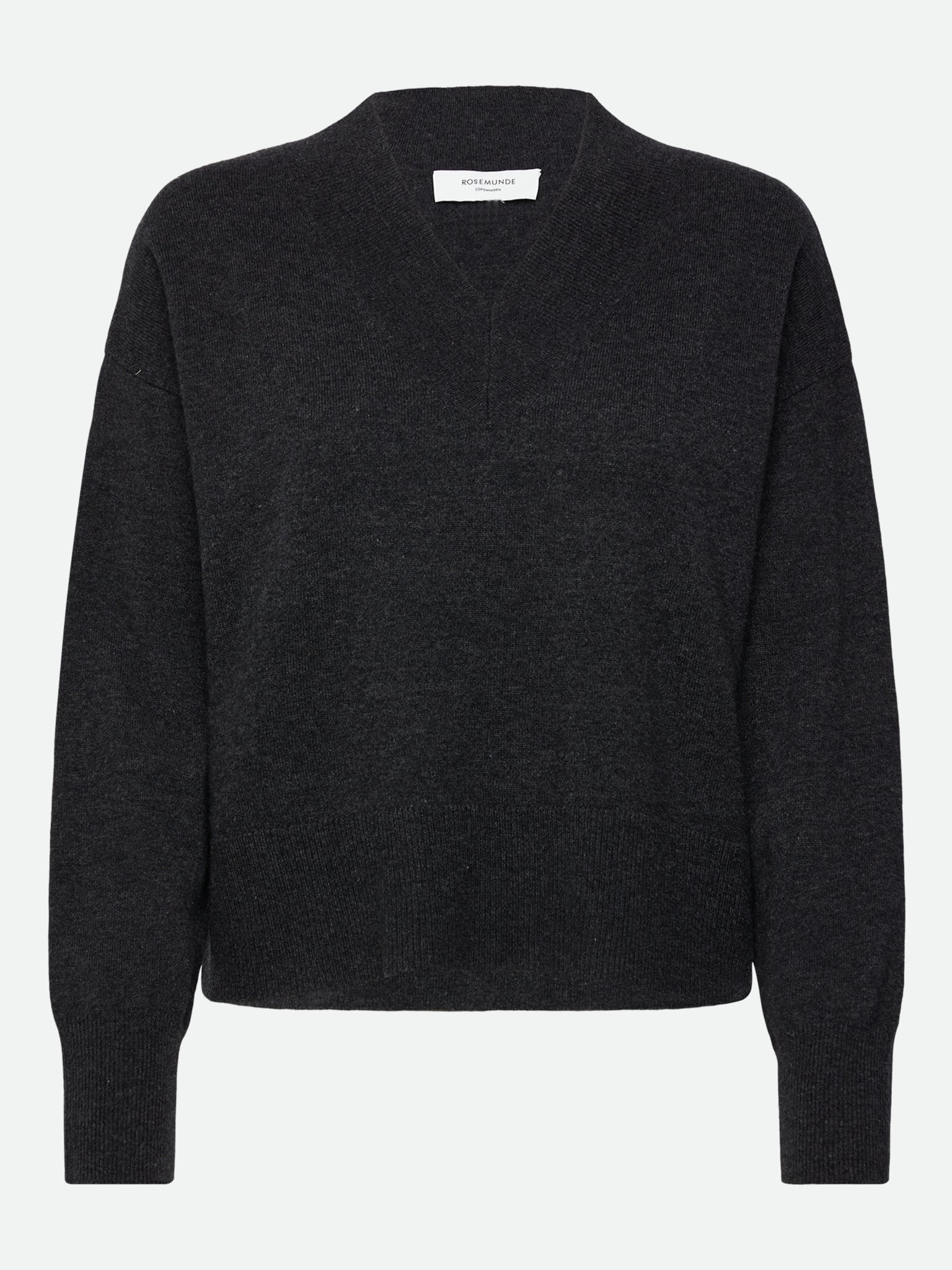 RWLaica Cashmere V-neck Long Sleeve Pullover PULLOVER Rosemunde Woman S dark grey melange