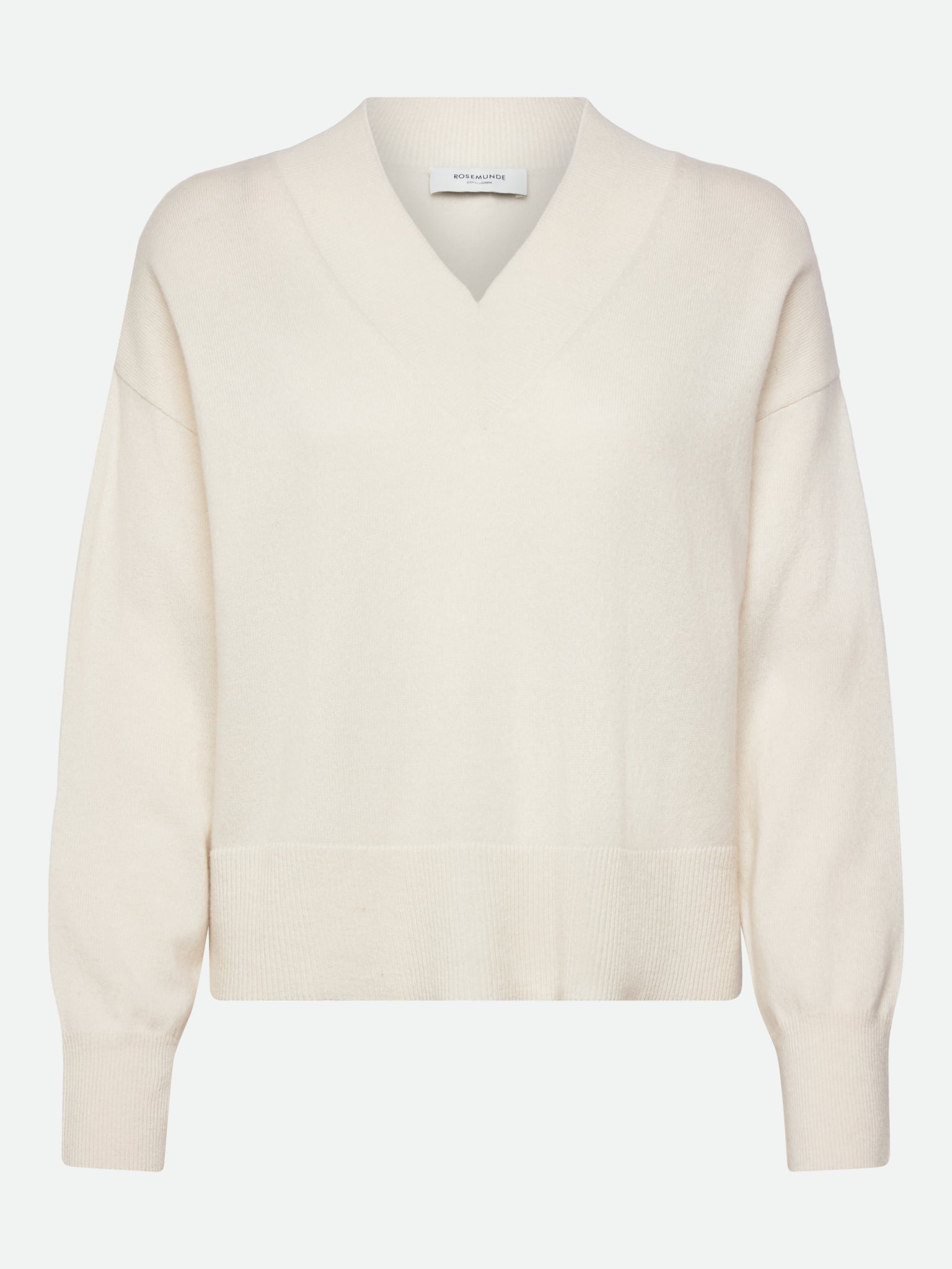 RWLaica Cashmere V-neck Long Sleeve Pullover PULLOVER Rosemunde Woman XS ivory