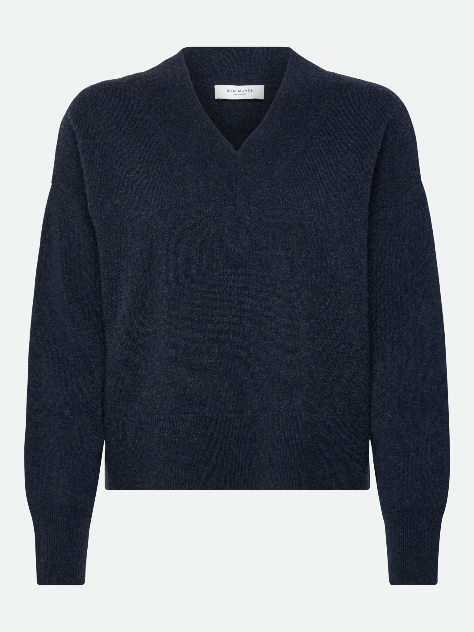 RWLaica Cashmere V-neck Long Sleeve Pullover PULLOVER Rosemunde Woman XS dark navy melange