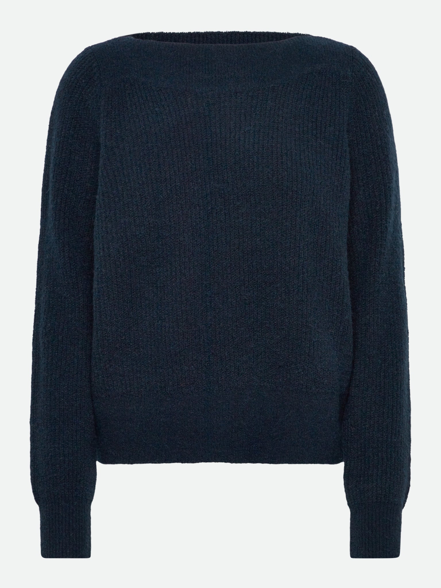 RWTinker Wool Blend Long Sleeve Boatneck Pullover PULLOVER Rosemunde Woman XS dark navy melange