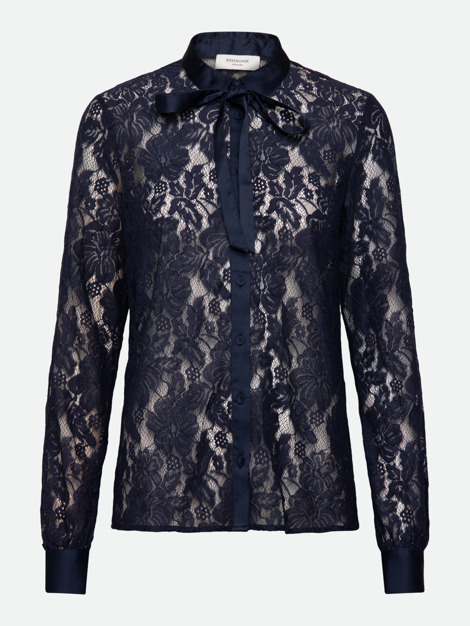 RWAlice Lace Long sleeve Shirt BLOUSE Rosemunde Woman 34 navy