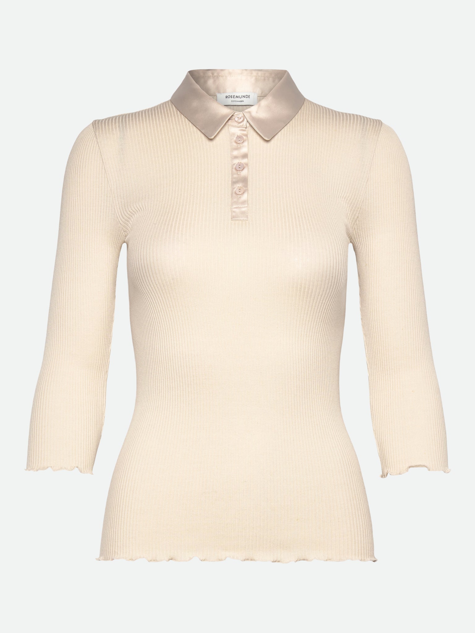 RWBeatha Silk 3/4 Sleeve Satin Polo T-shirt T-SHIRT LS Rosemunde Woman XS rainy day