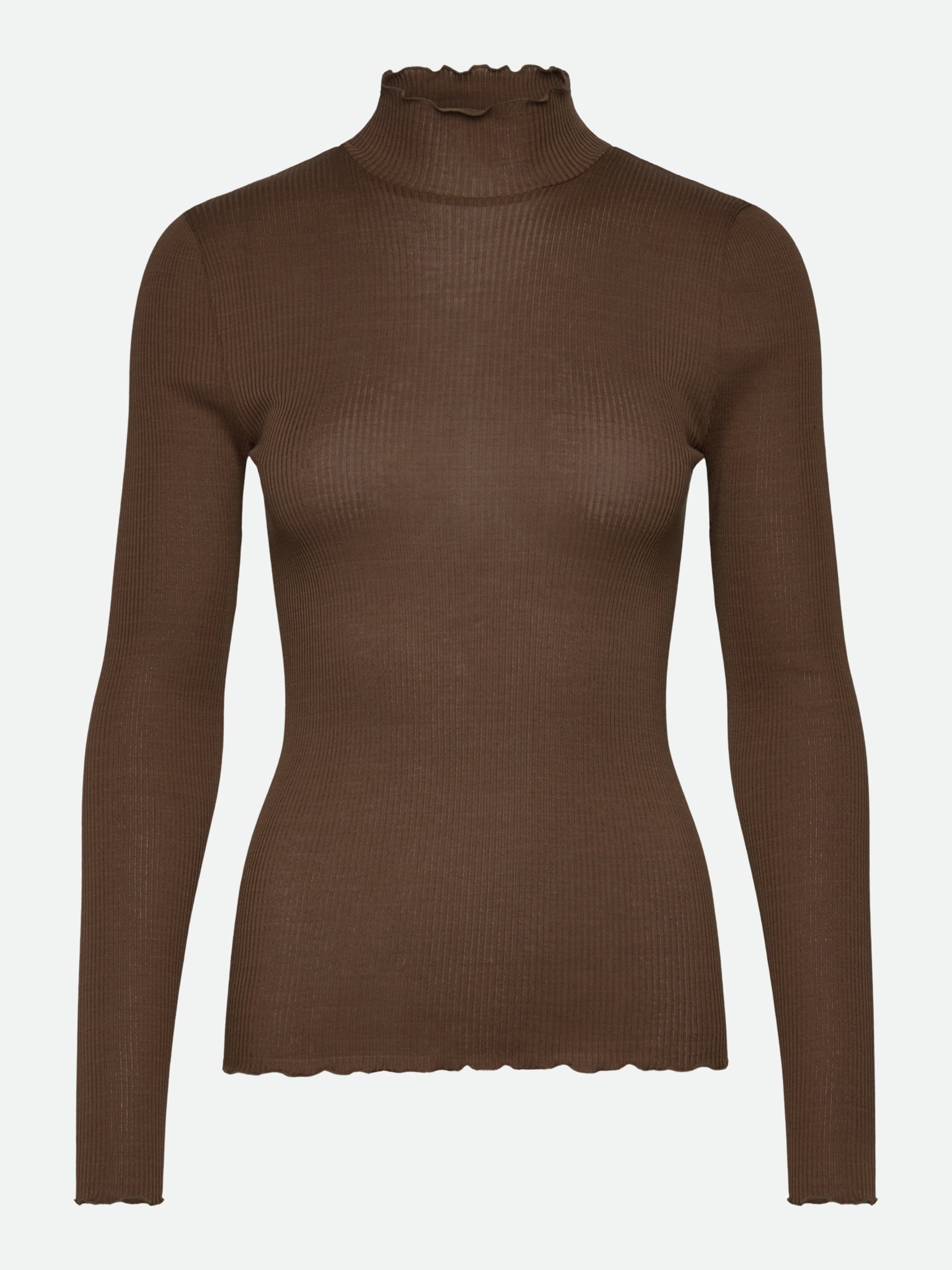 RMWBalta Modal Long sleeve T-neck T-shirt T-SHIRT LS Rosemunde Woman XS dark earth