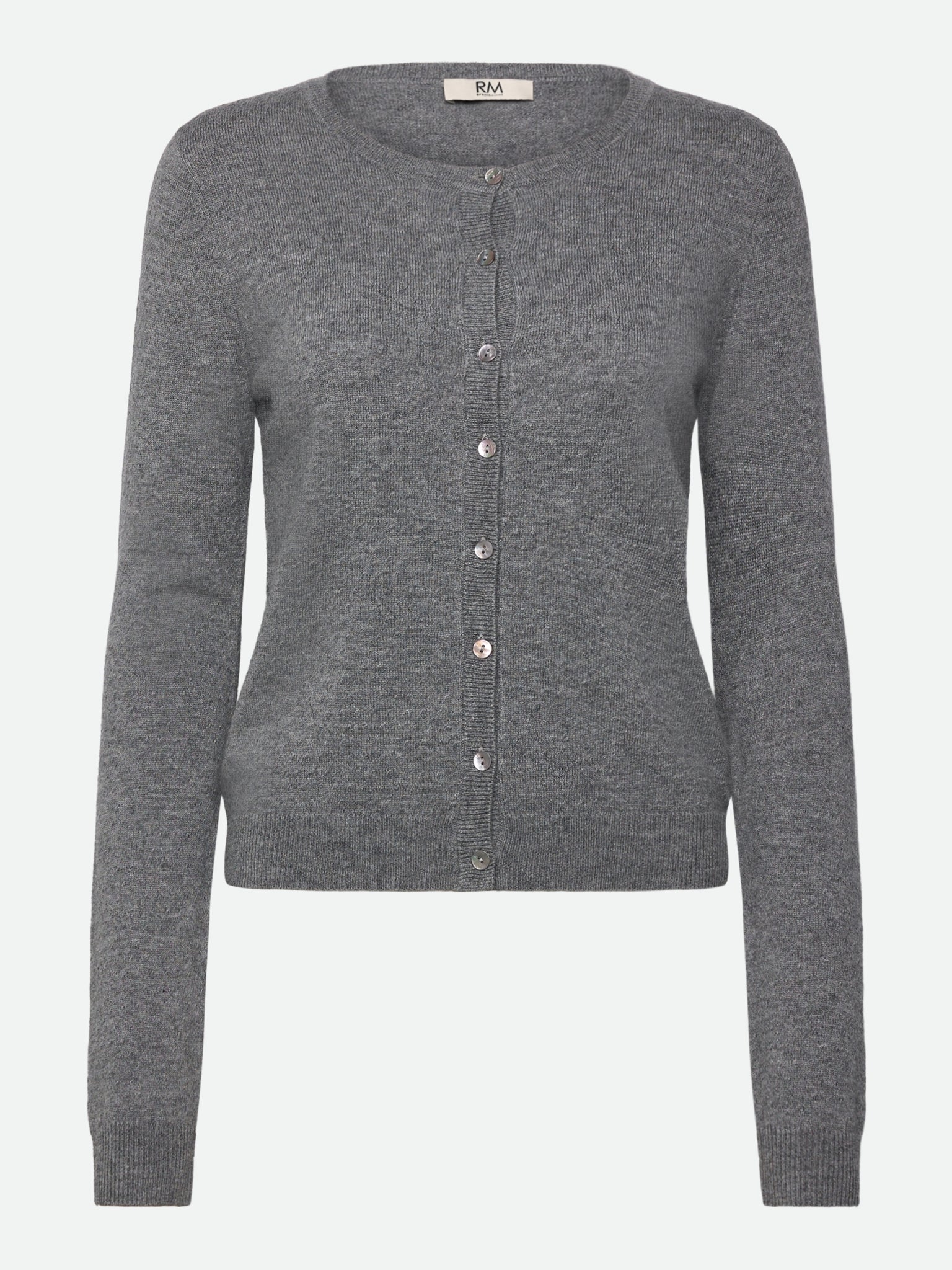 RMWSofia Dot Wool LS Cardigan CARDIGAN Jiaxing Qianyun CNY XS medium grey melange
