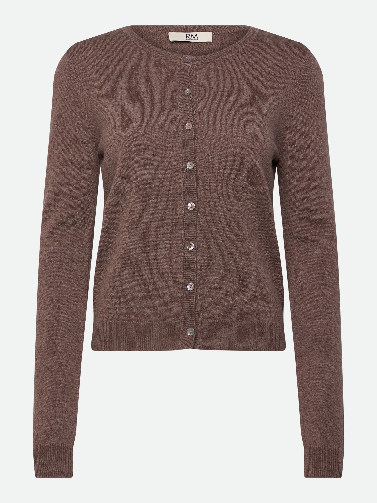 RMWSofia Dot Wool LS Cardigan CARDIGAN Jiaxing Qianyun CNY XS new dark brown melange