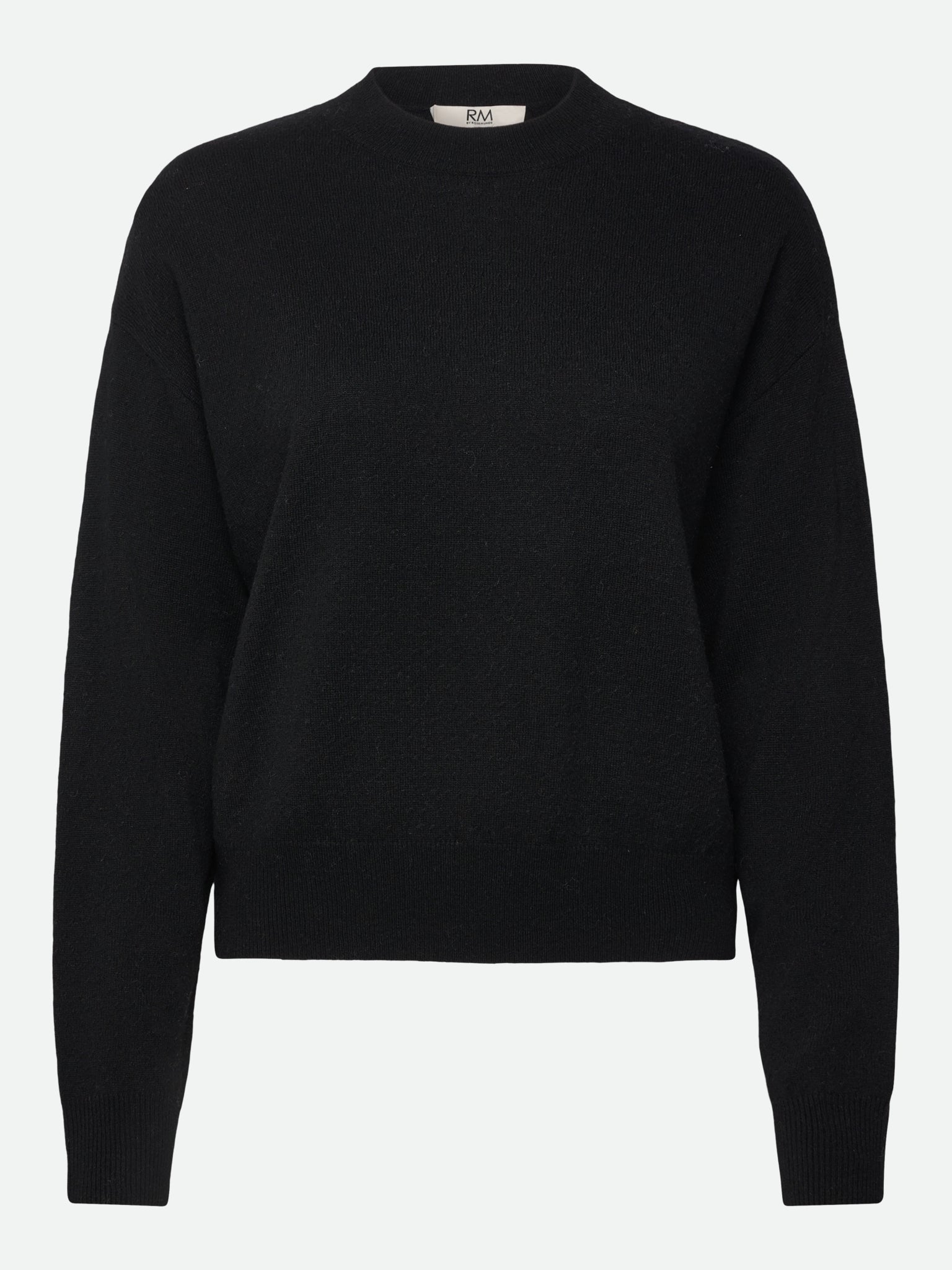 RMWSofia Dot Wool LS Short O-neck Pullover PULLOVER Jiaxing Qianyun CNY XS black
