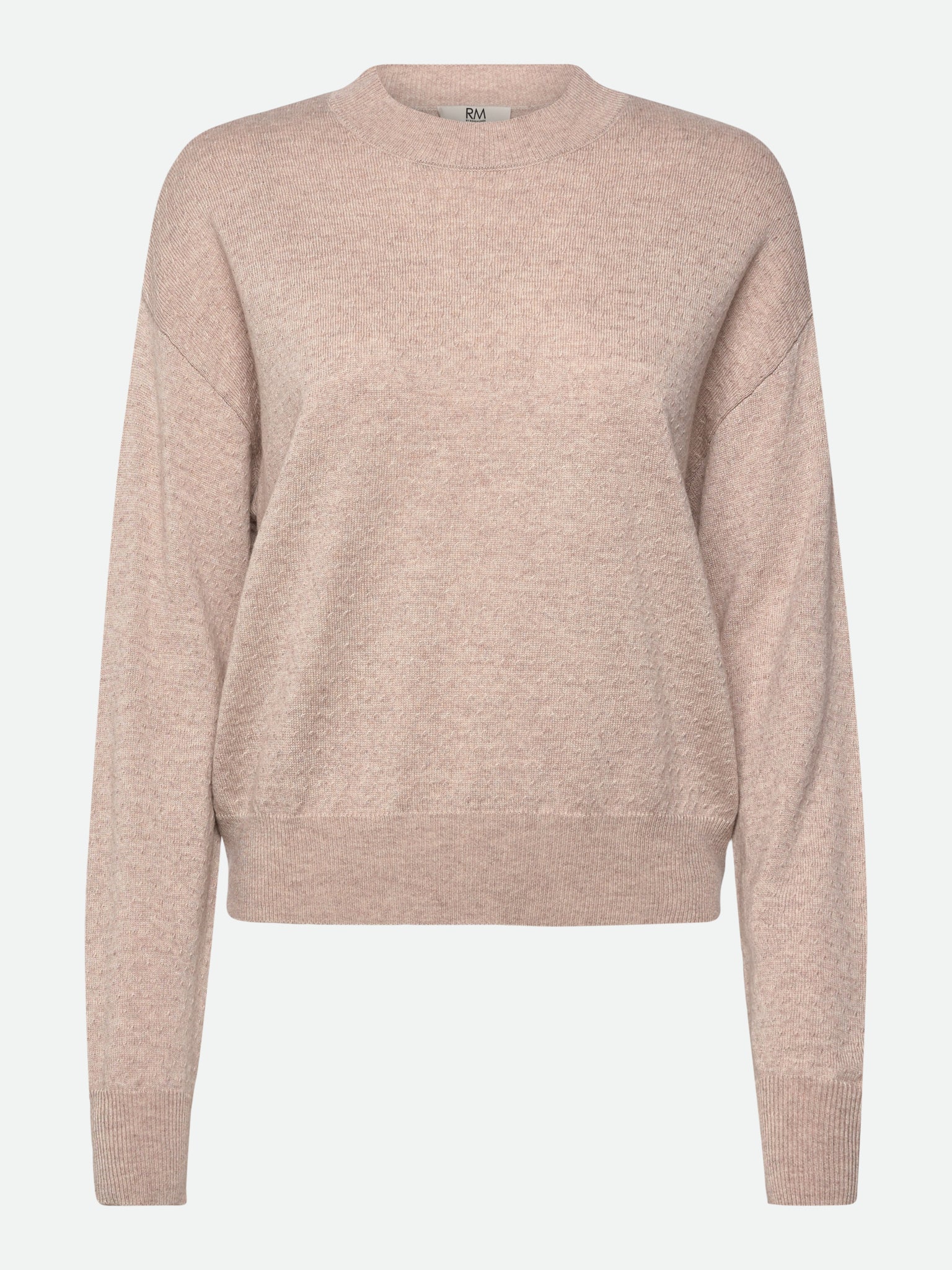 RMWSofia Dot Wool LS Short O-neck Pullover PULLOVER Jiaxing Qianyun CNY XS light sand melange