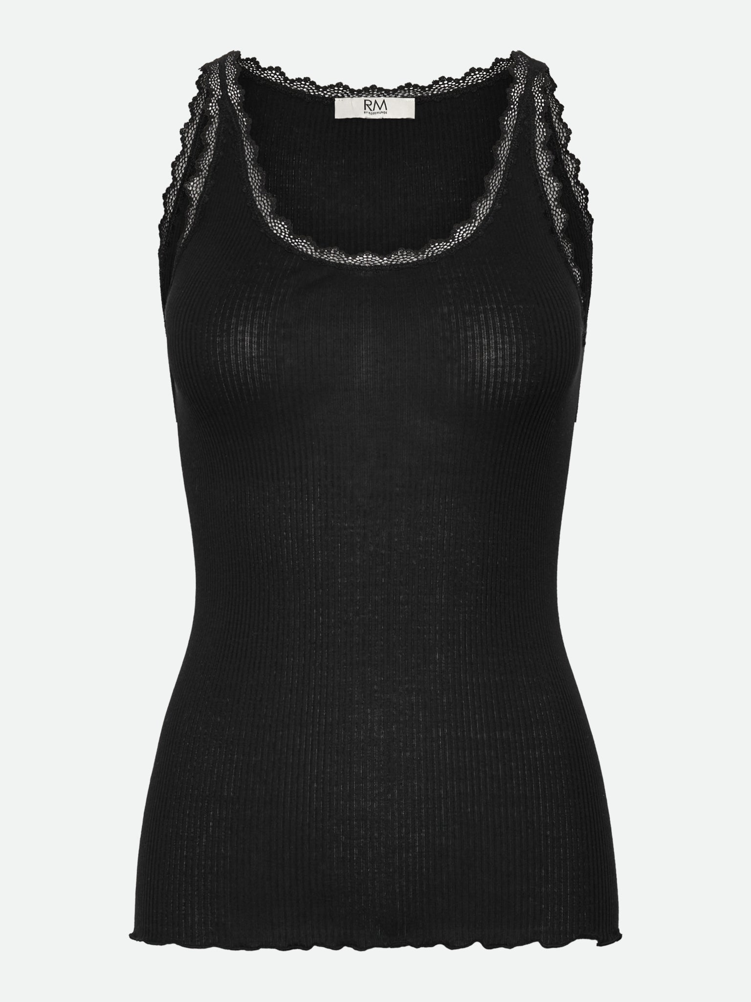 RMWJohanne Lace Sleeveless U-Neck Top TOP Rosemunde Woman XS black